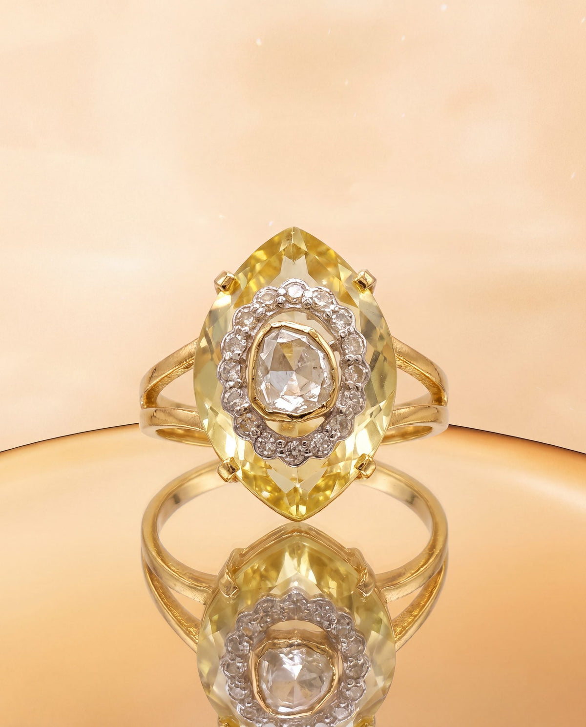 Kanishka Polki And Diamond Ring