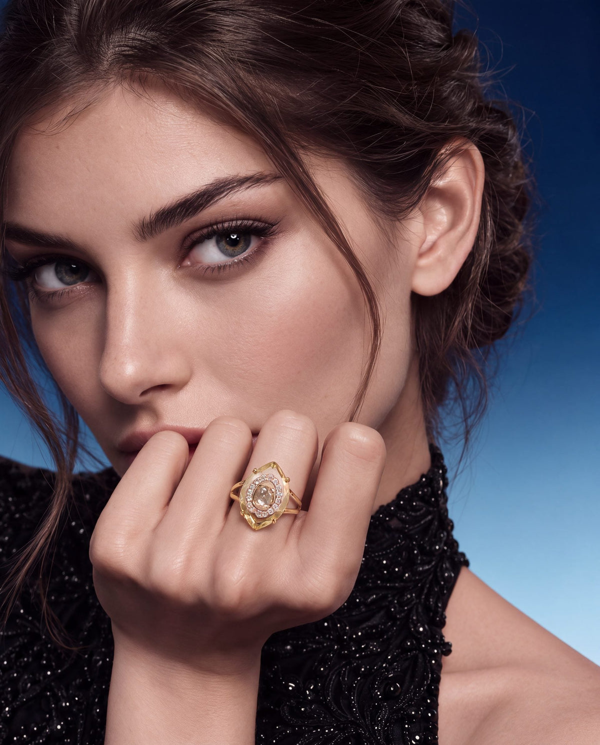 Kanishka Polki And Diamond Ring