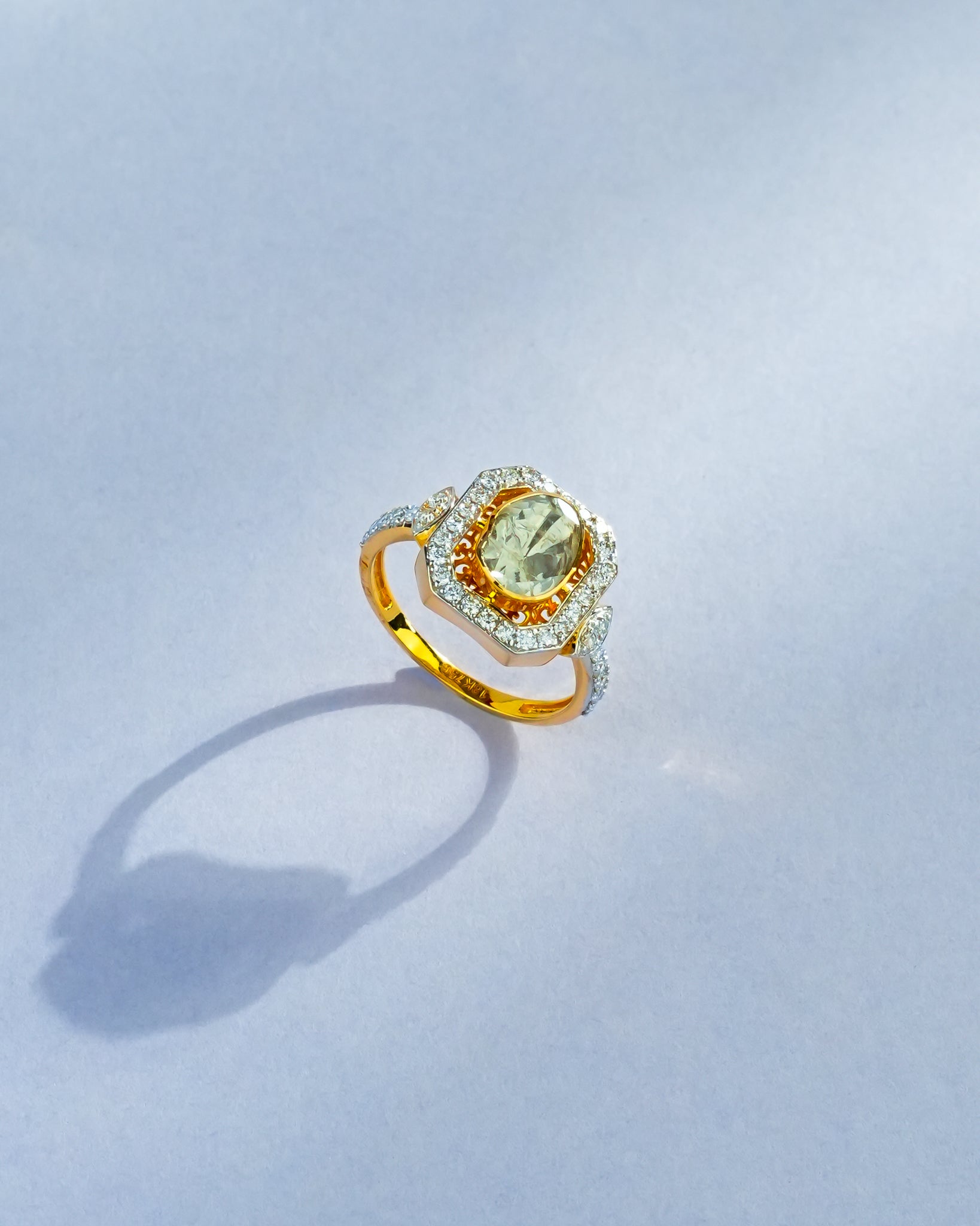 Eshani Polki And Diamond Ring