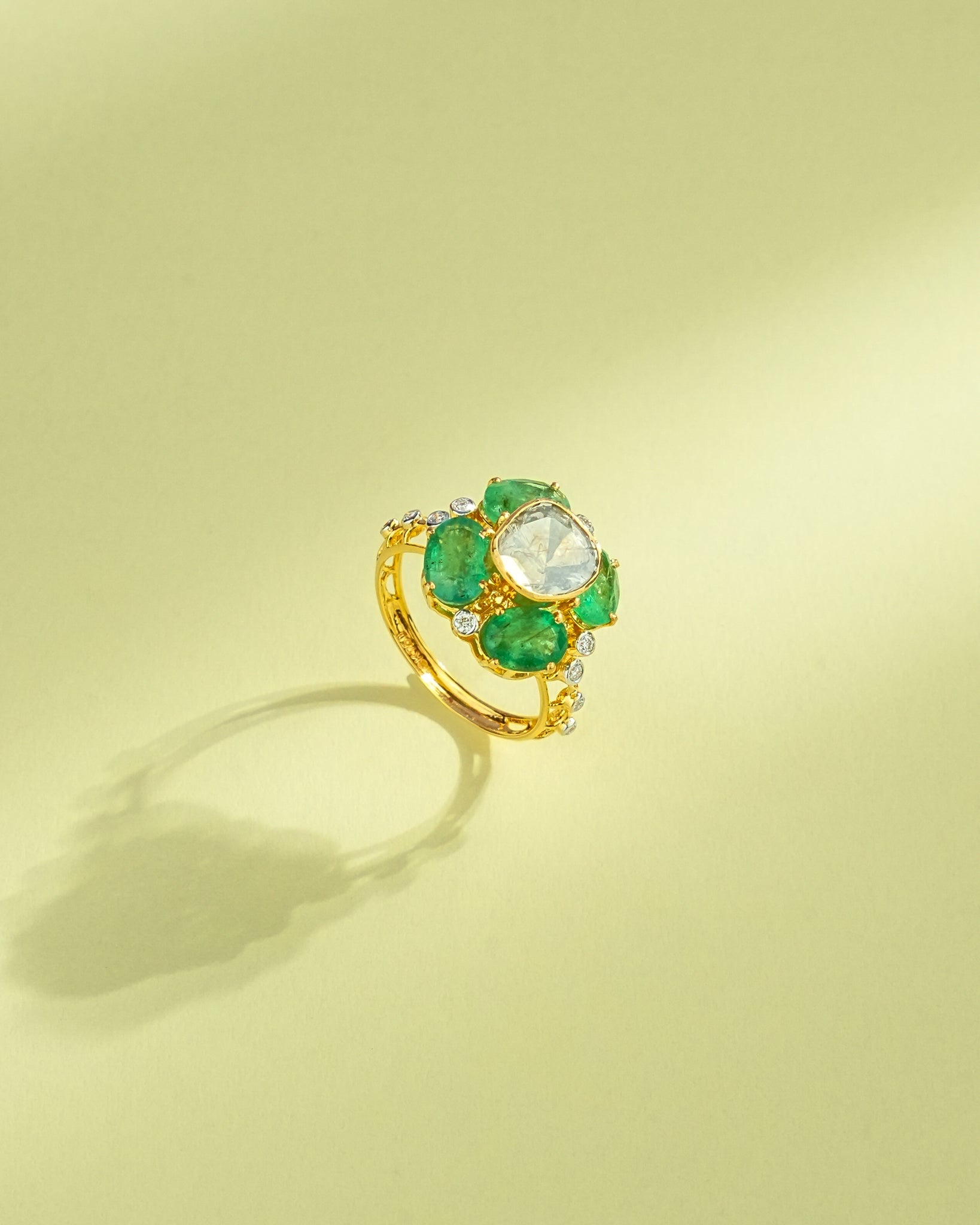 Riana Polki And Diamond Ring