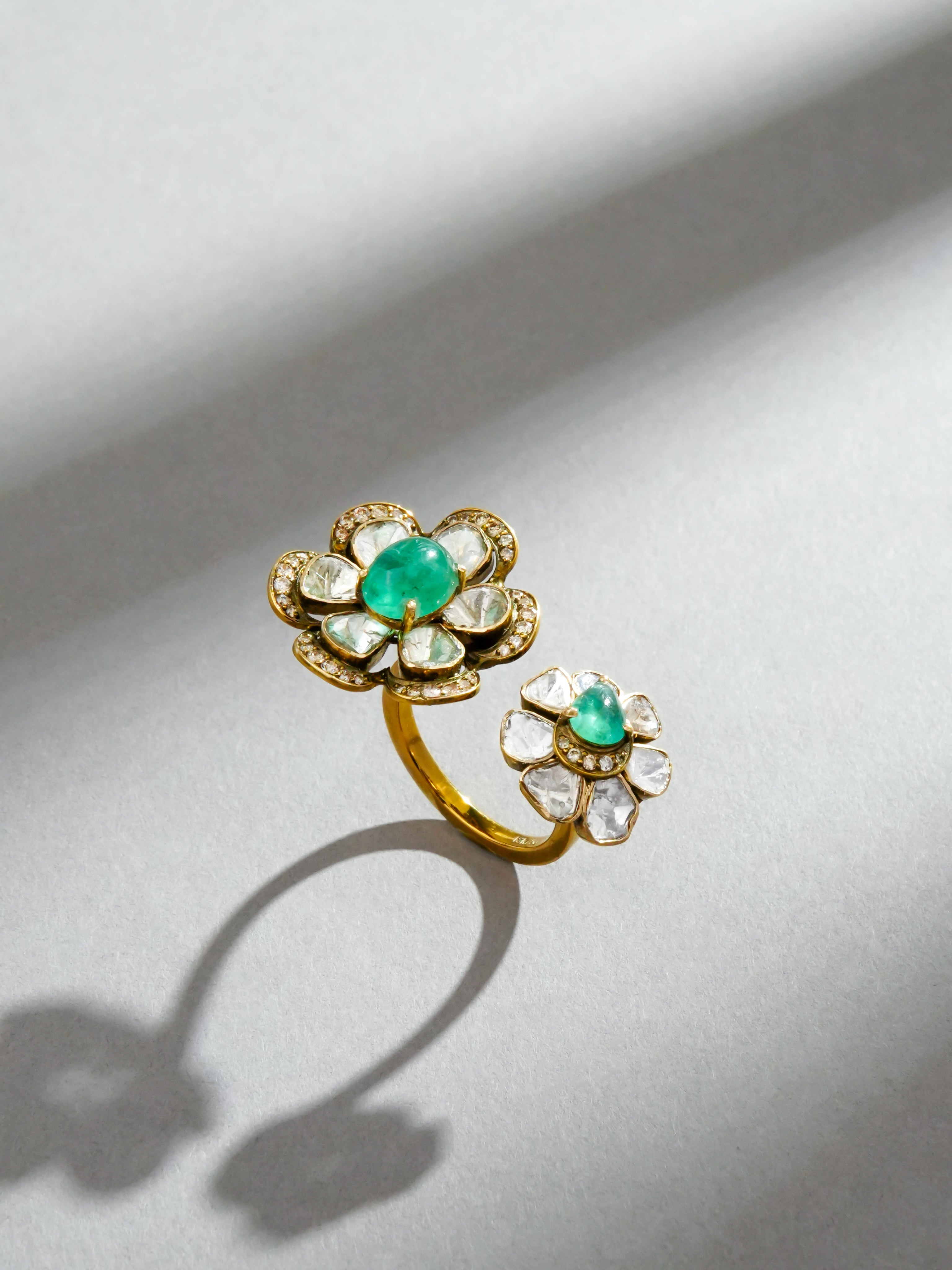 Samin Polki And Diamond Ring