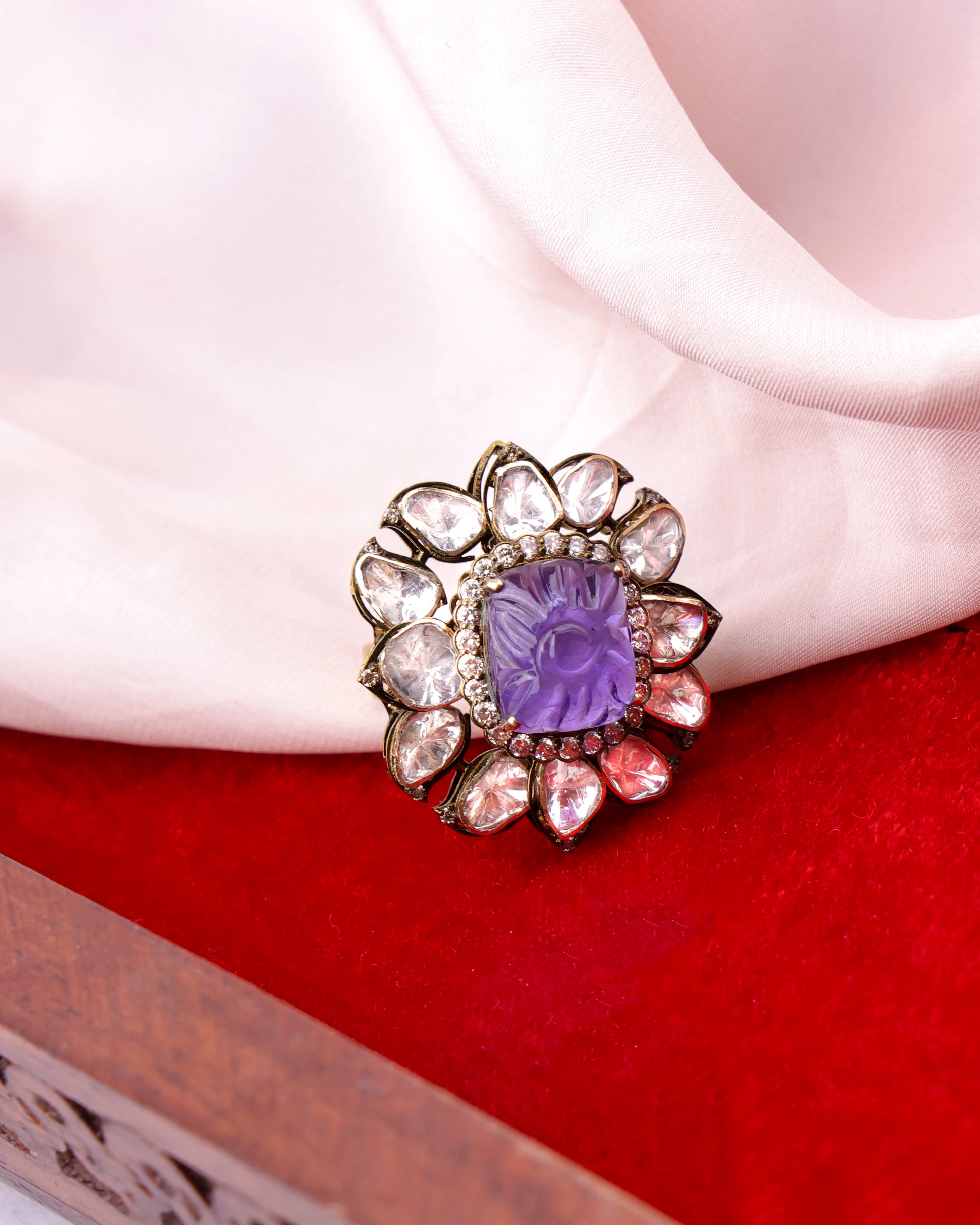 Natalie Polki And Diamond Ring