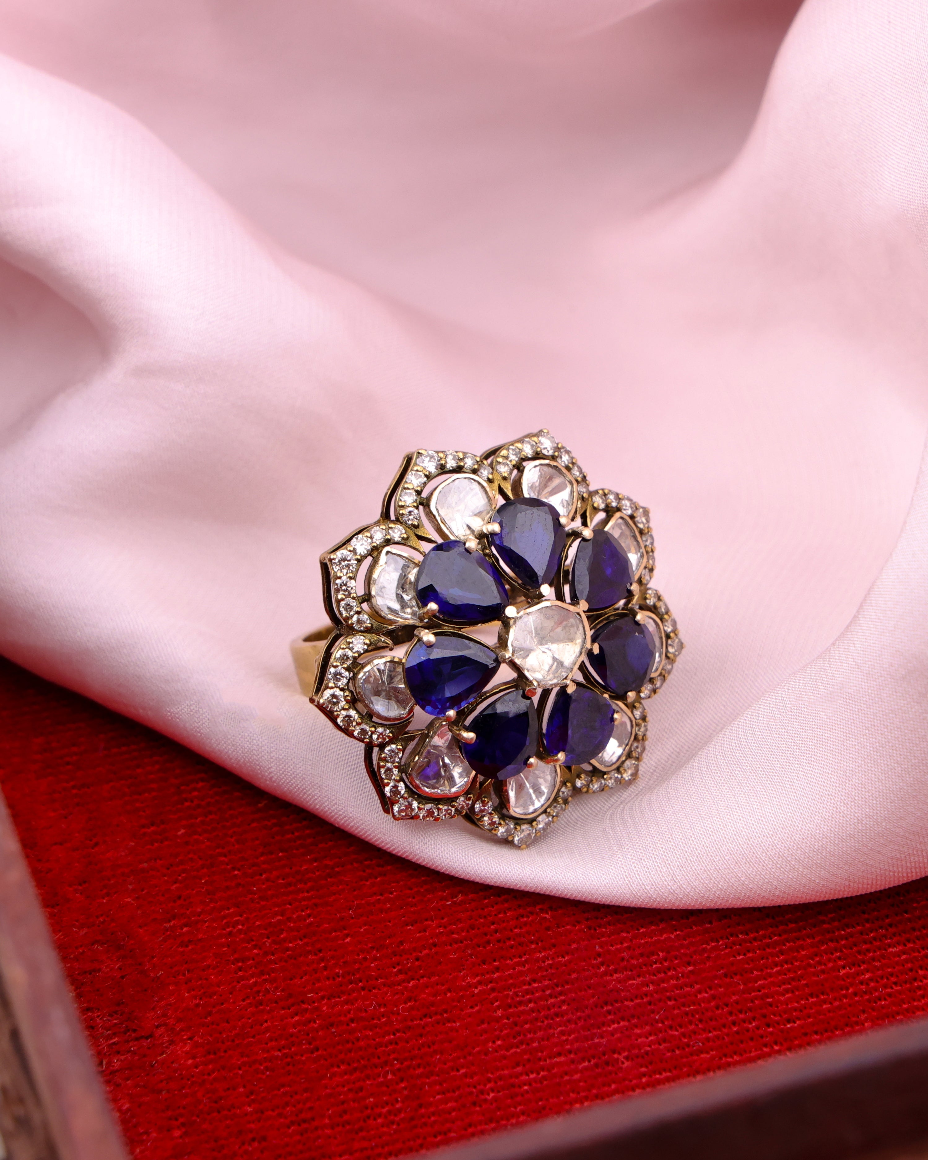 Lydia Polki And Diamond Ring