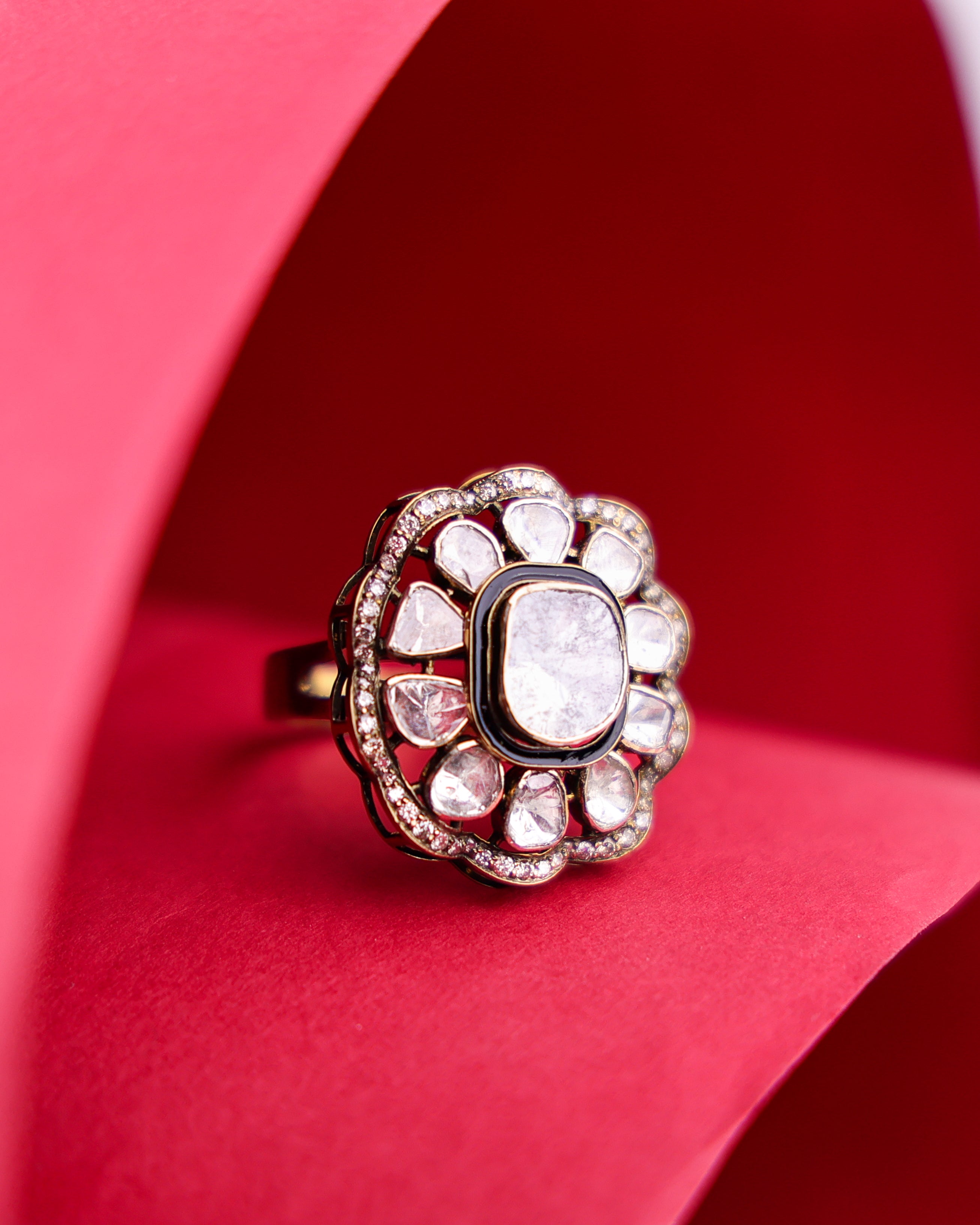 Aniya Polki And Diamond Ring