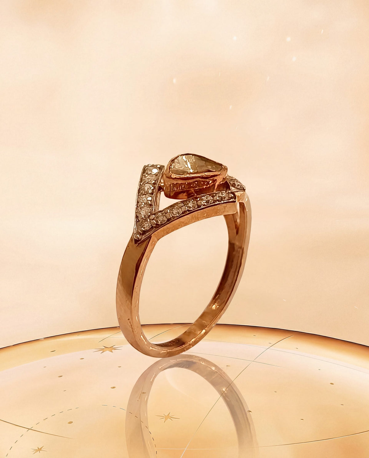 Kalini Polki And Diamond Ring