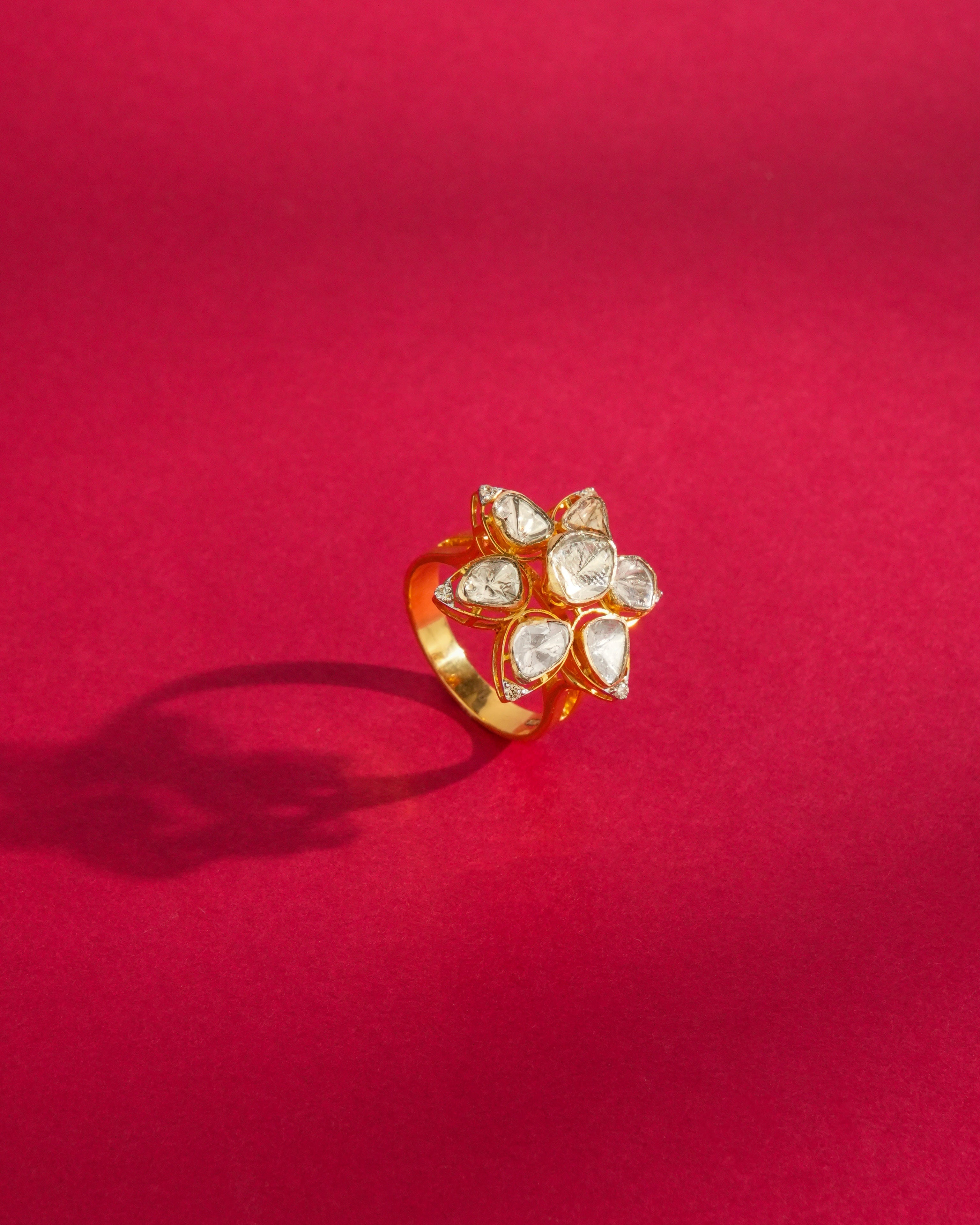 Suvitha Polki And Diamond Ring