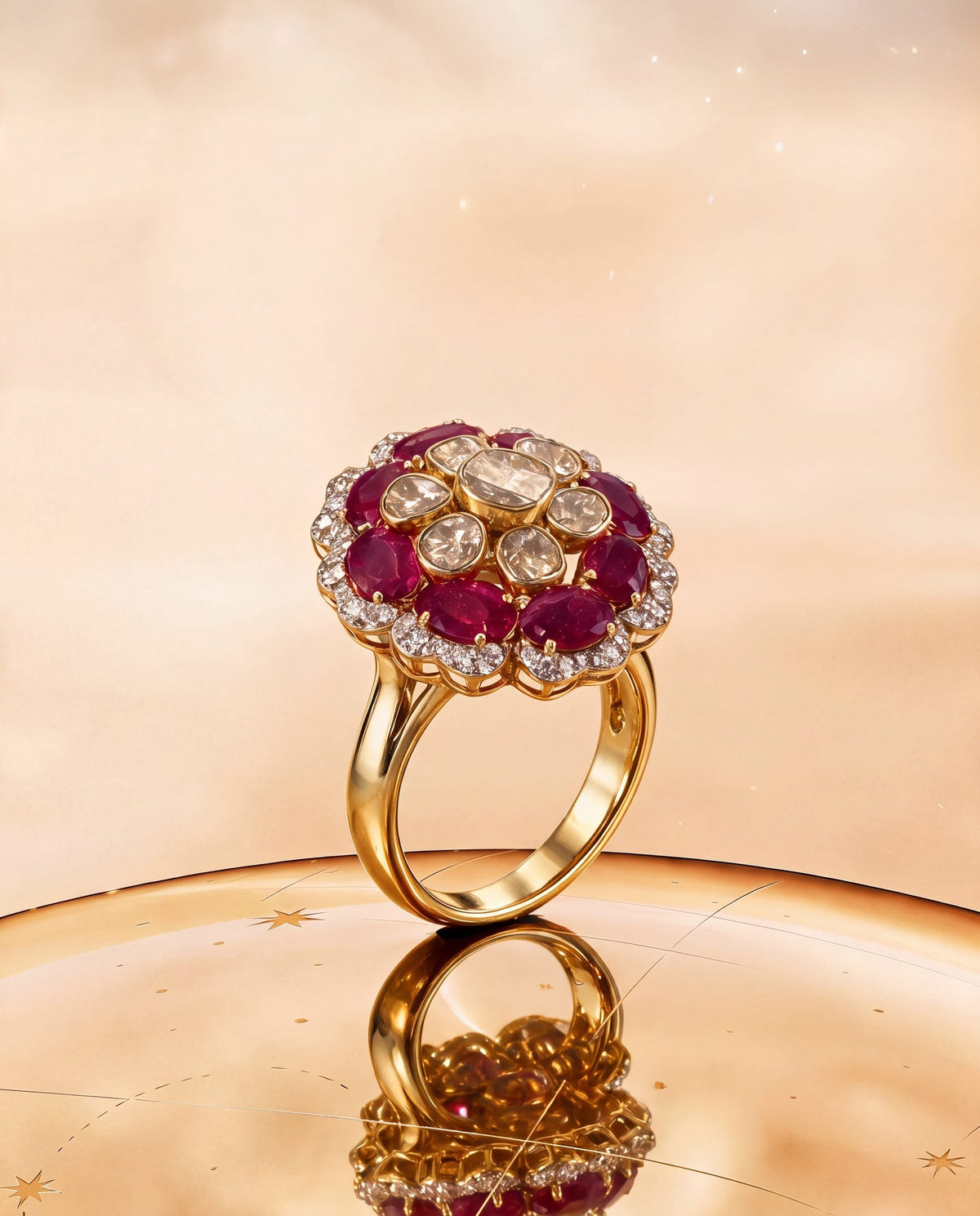 Shyla Polki And Diamond Ring