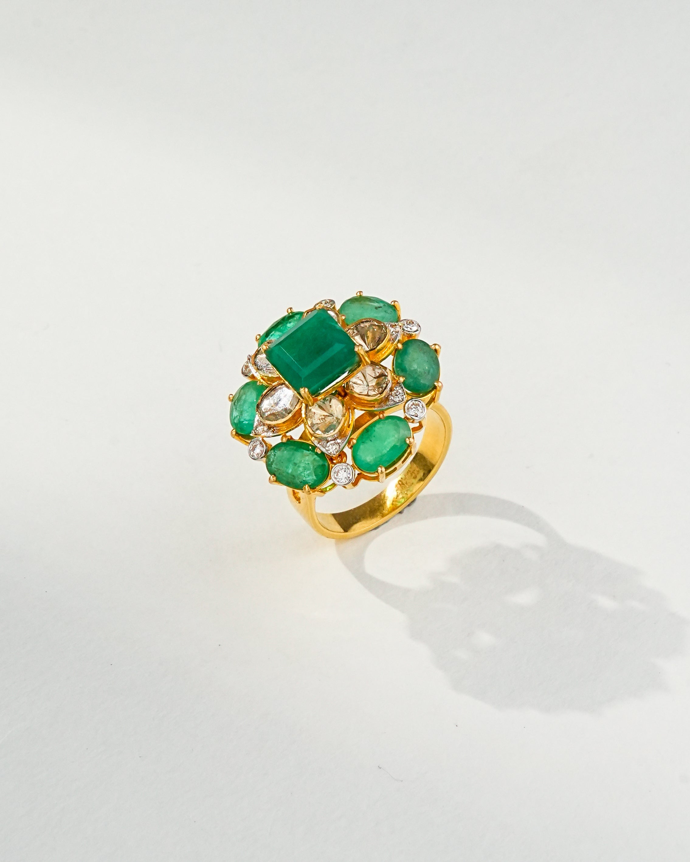 Risha Polki And Diamond Ring