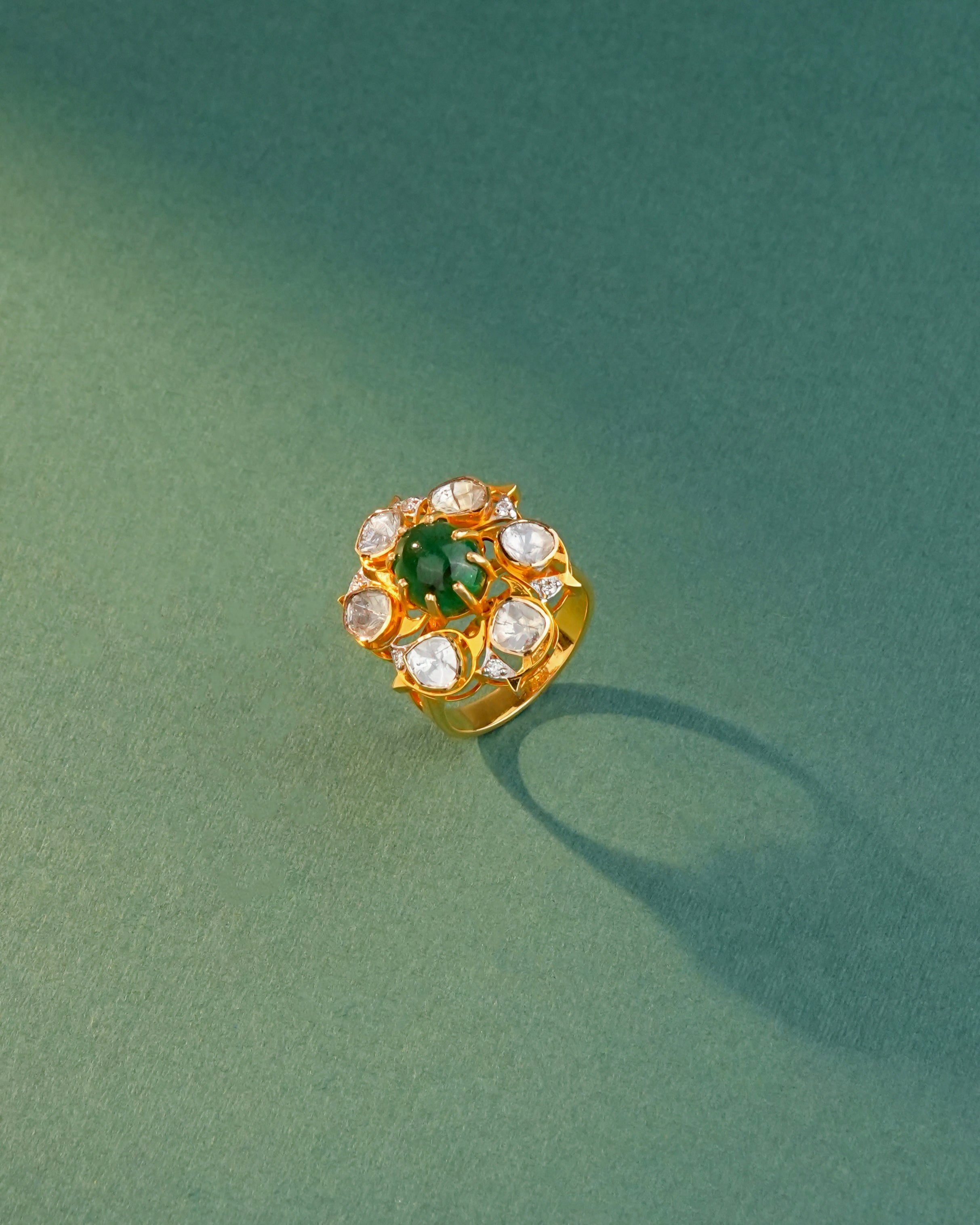 Arohi Polki And Diamond Ring
