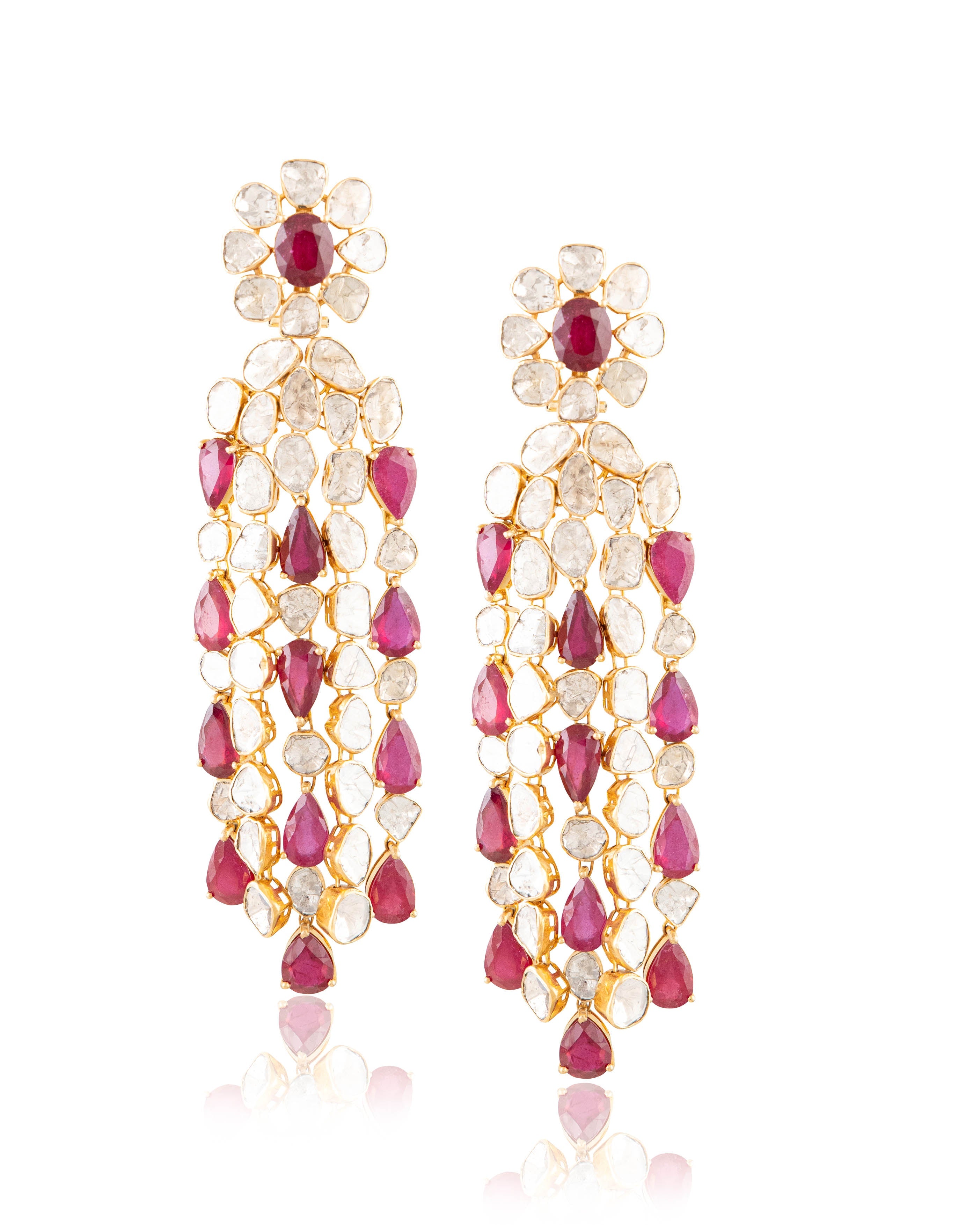 Zaynab Polki Long Earrings