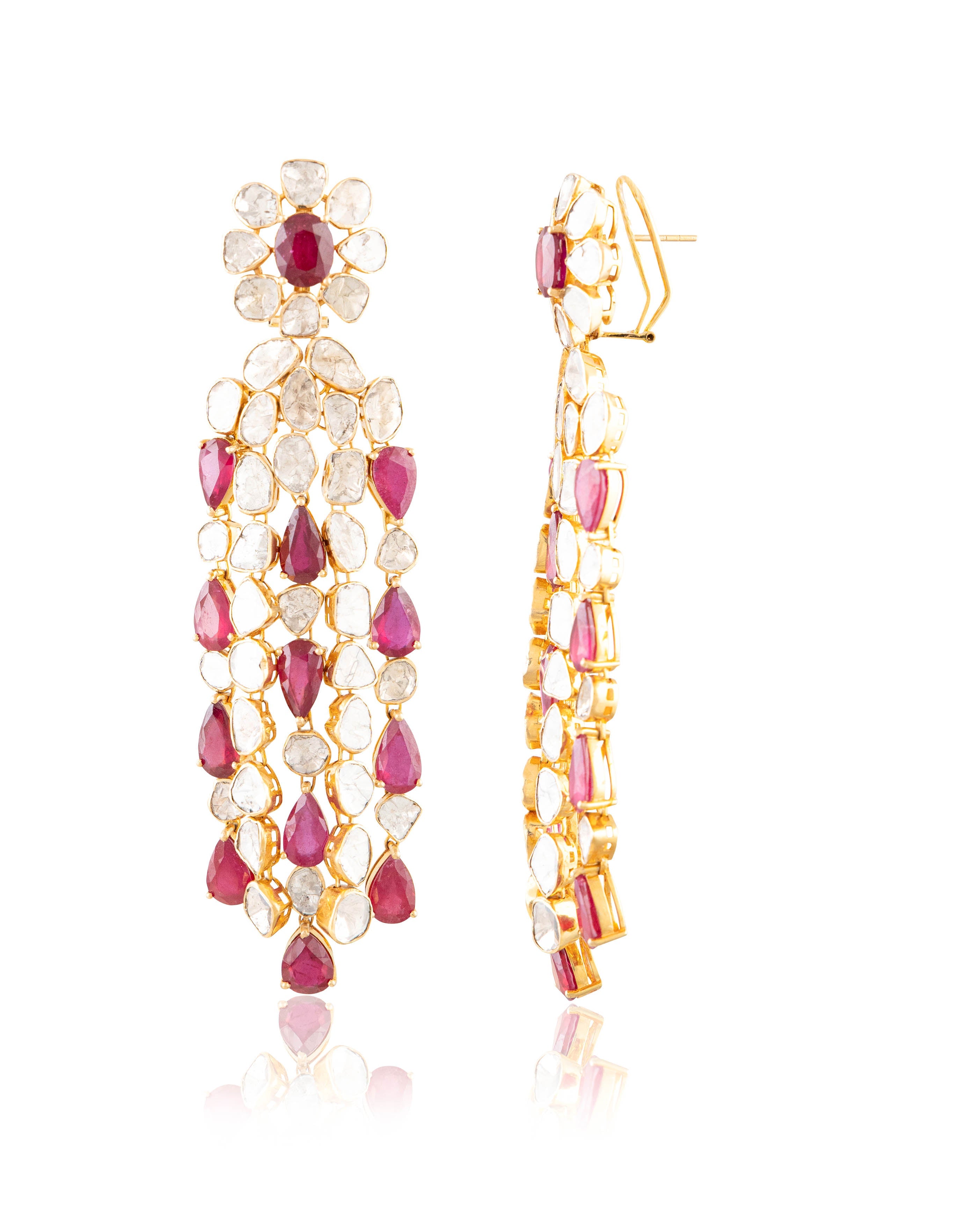Zaynab Polki Long Earrings