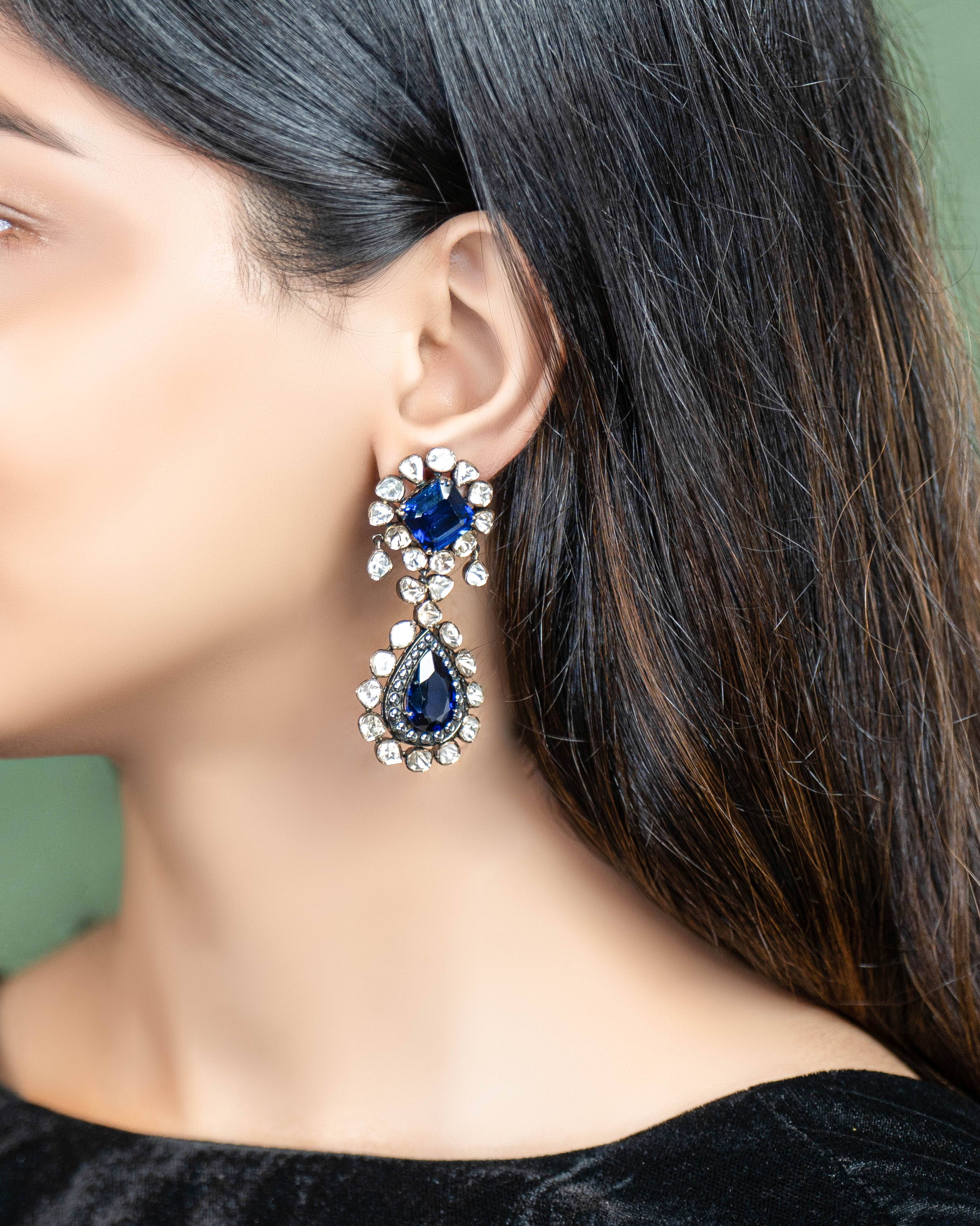 Khushi Polki Long Earrings