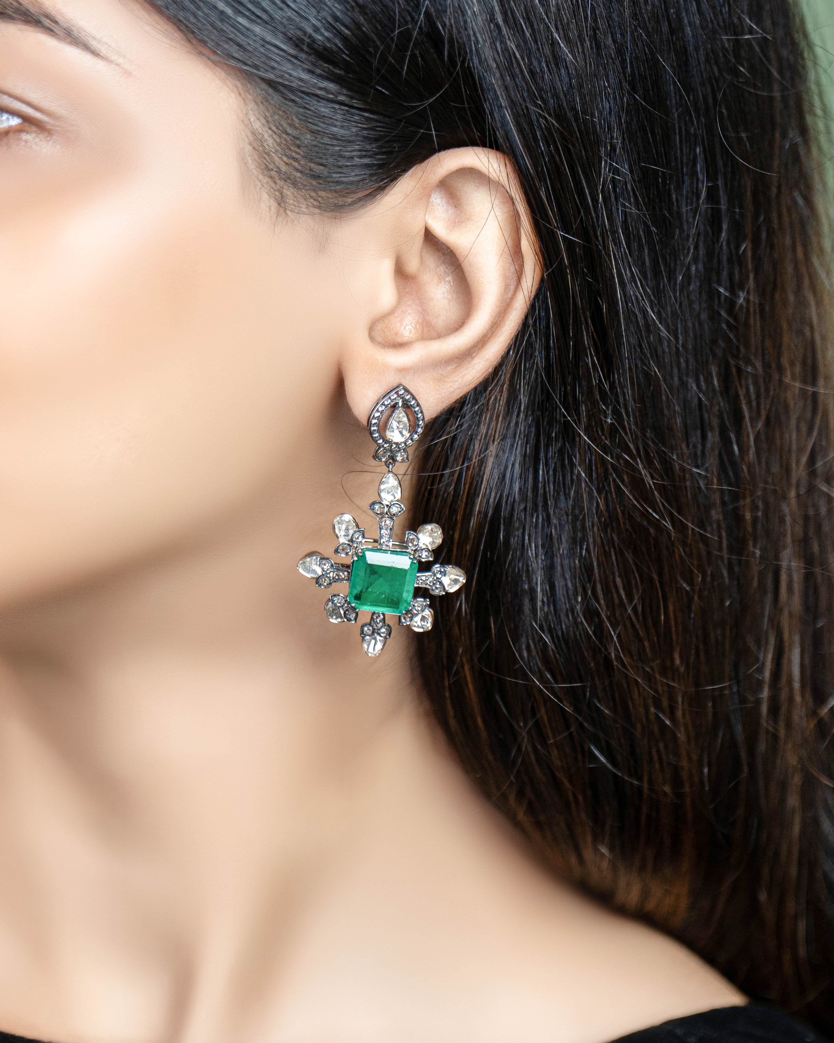 Rutvi Polki Long Earrings