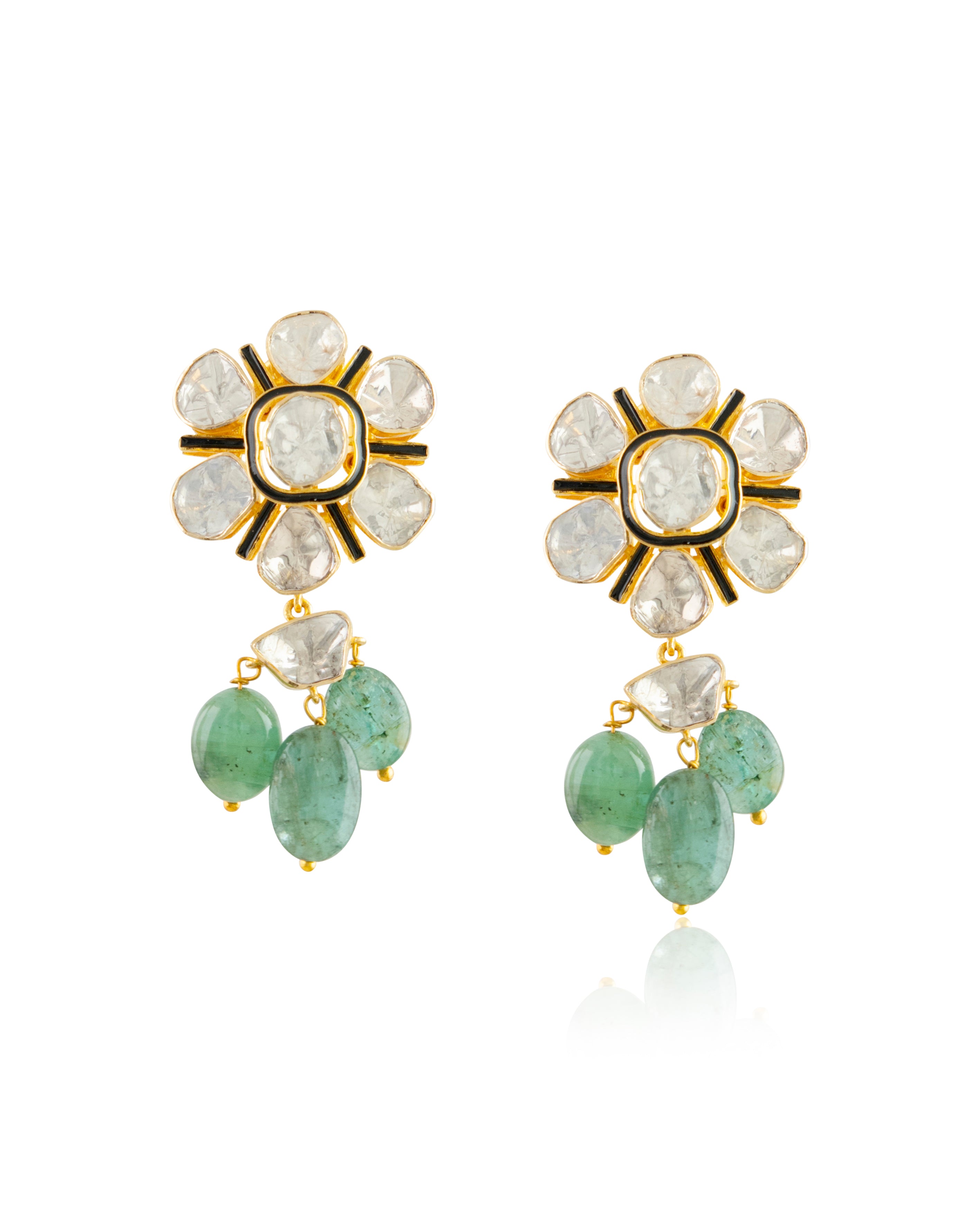 Anamika Polki Long Earrings