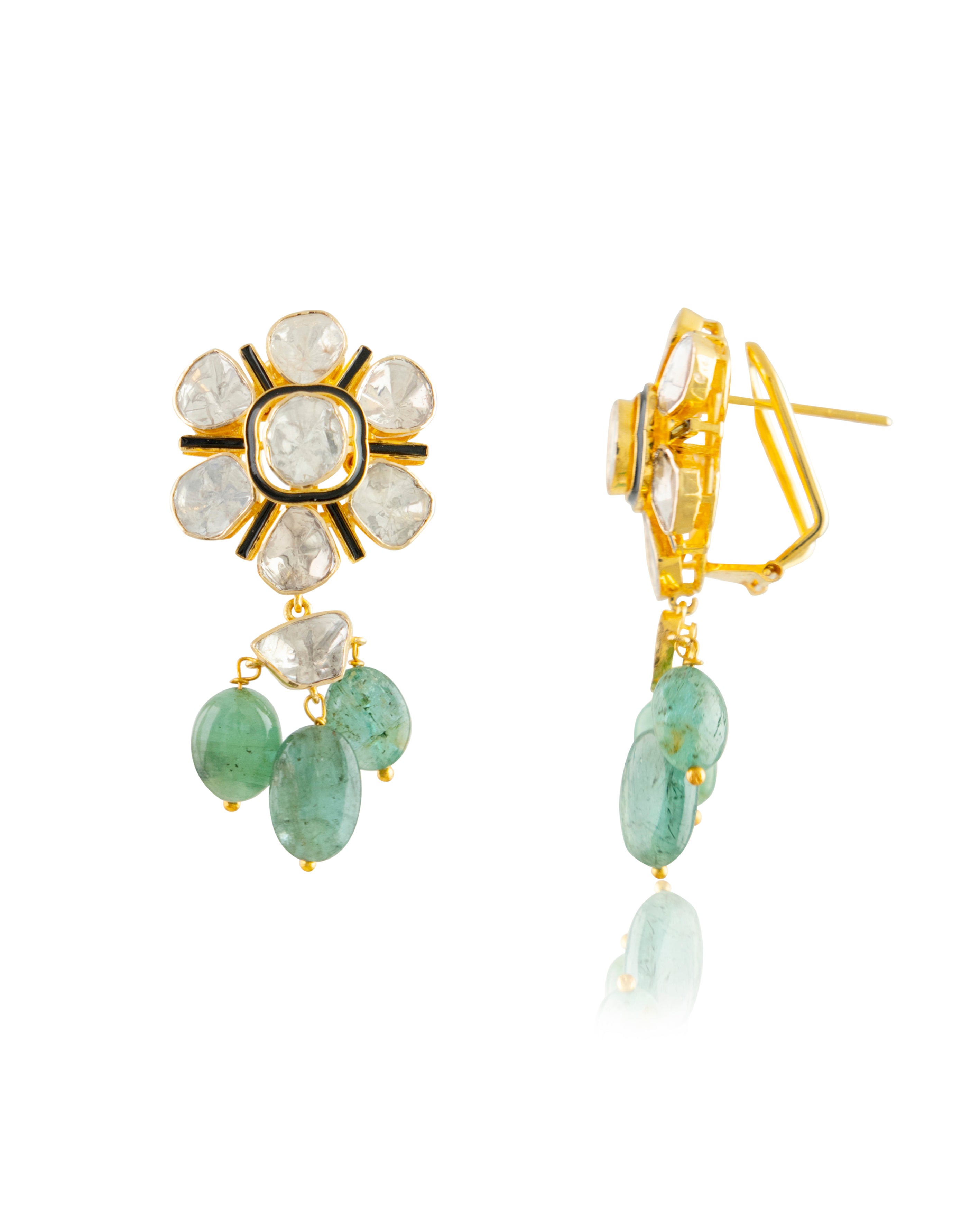 Anamika Polki Long Earrings