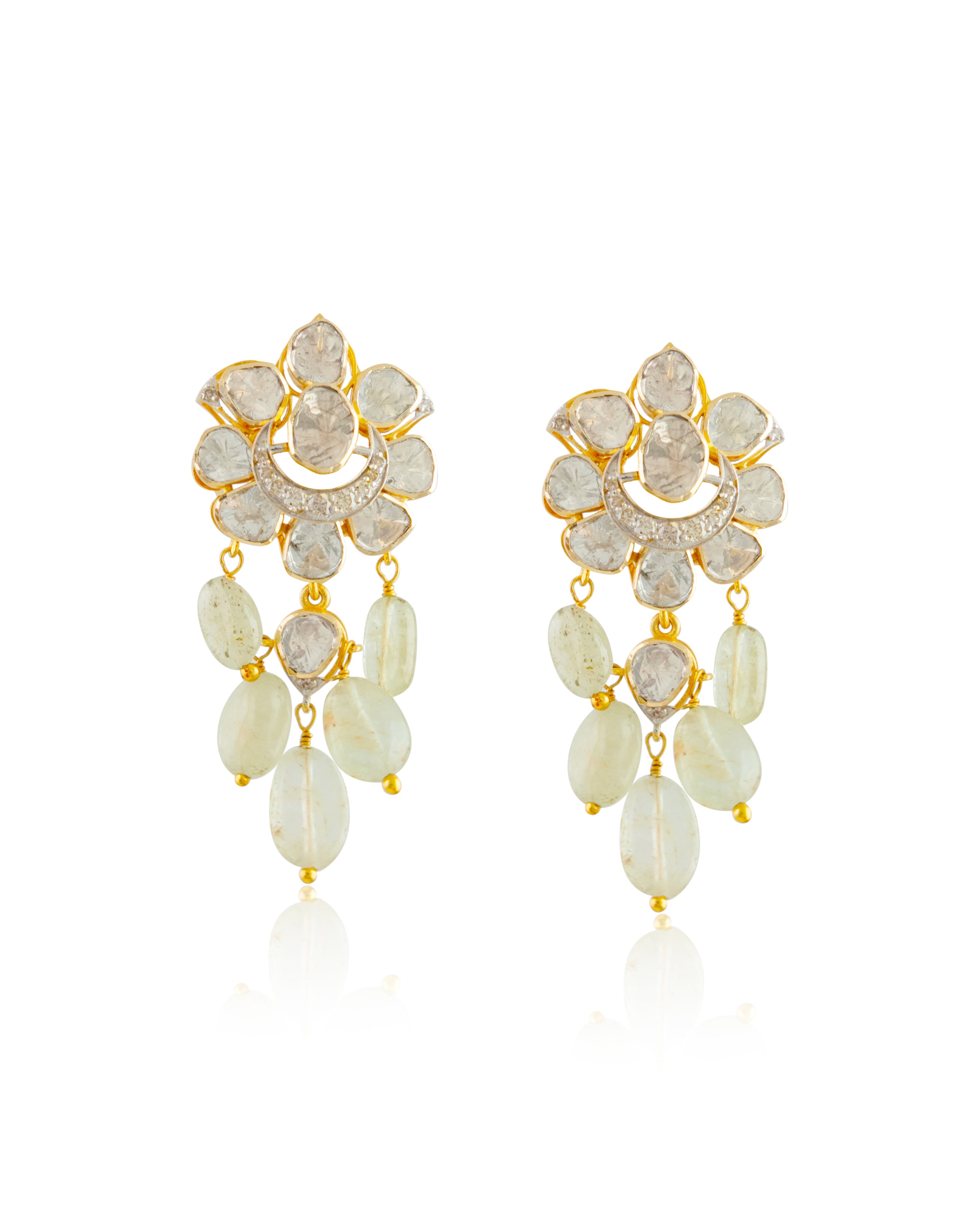 Anamita Polki And Diamond Long Earrings