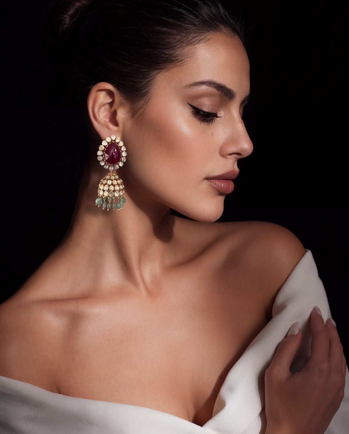 Nisha Polki Jhumkas
