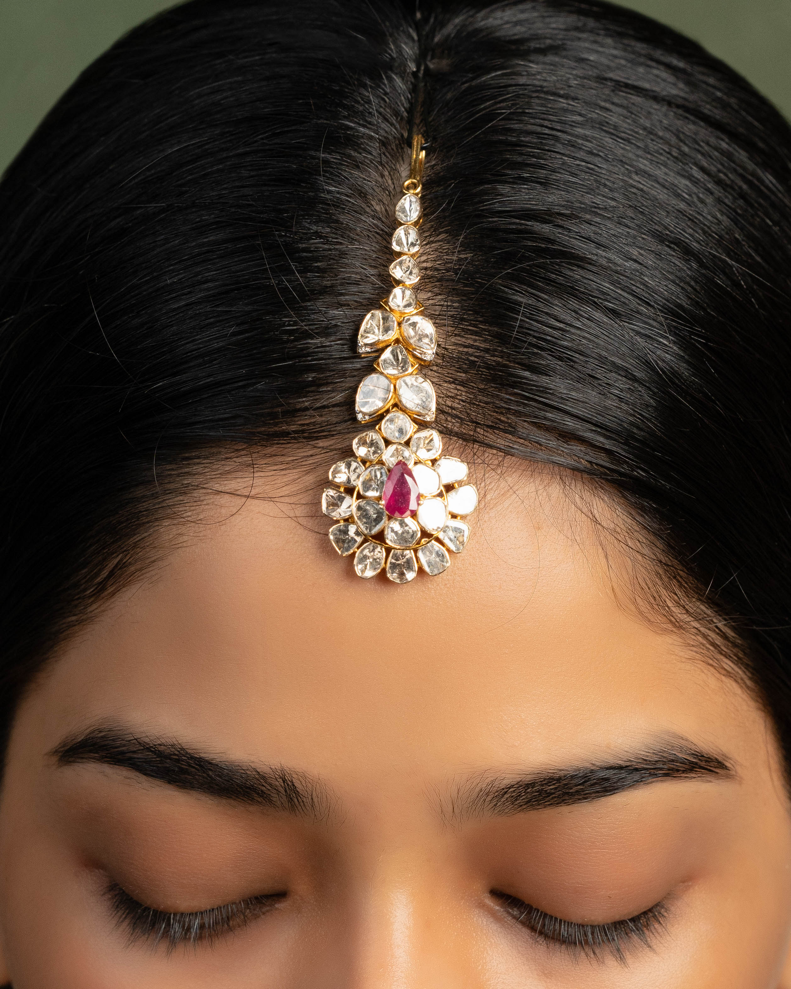 Sanchi Polki And Diamond Maangtika