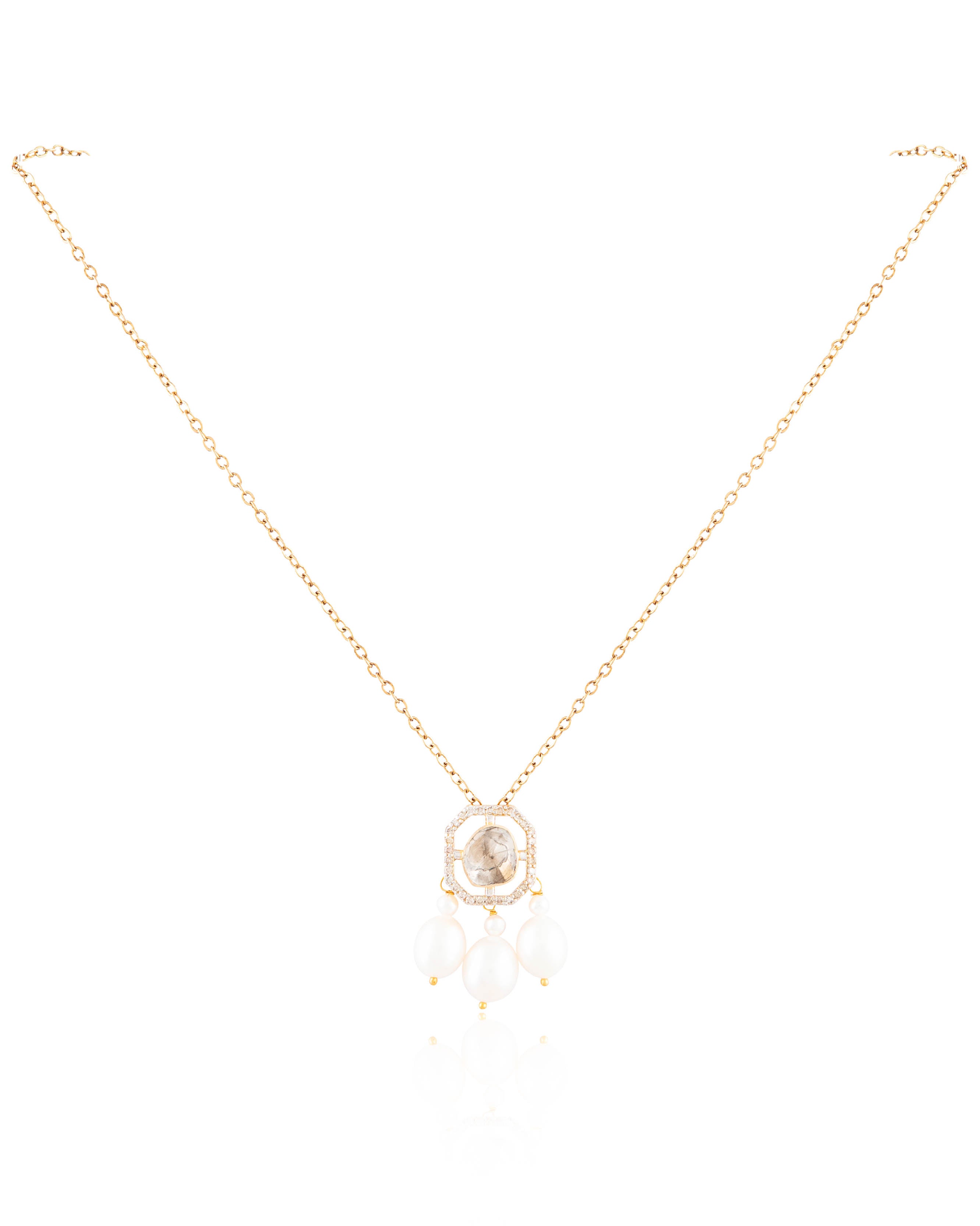 Rucheeta Pendant And Kamya Tops Polki And Diamond Set