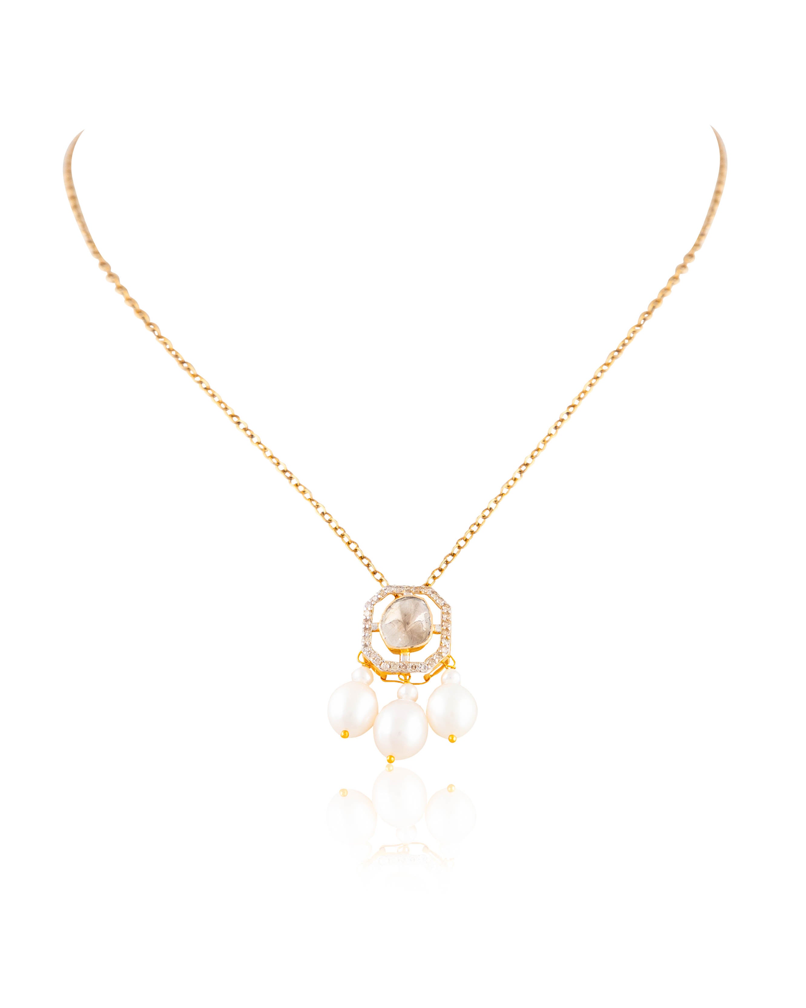 Rucheeta Pendant And Kamya Tops Polki And Diamond Set