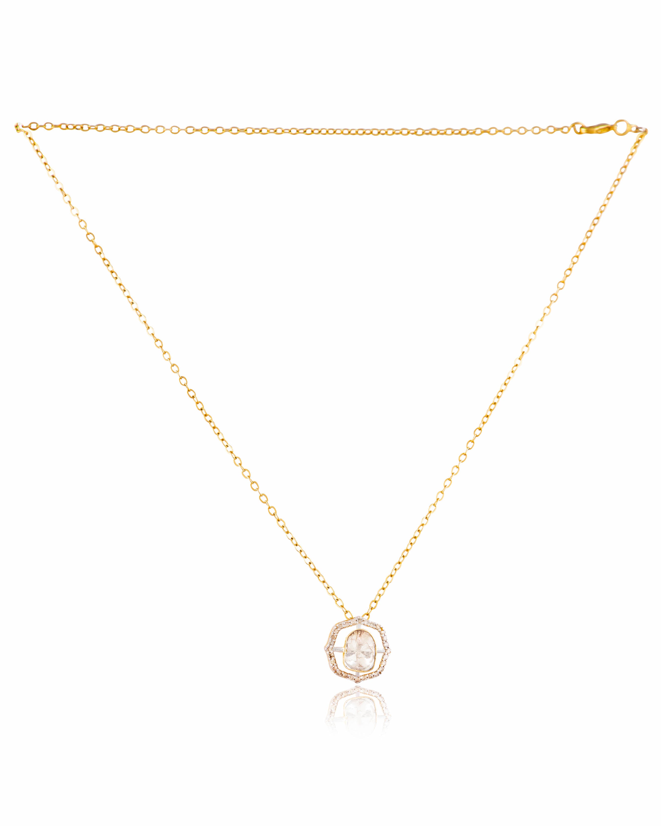 Fatima Polki And Diamond Pendant