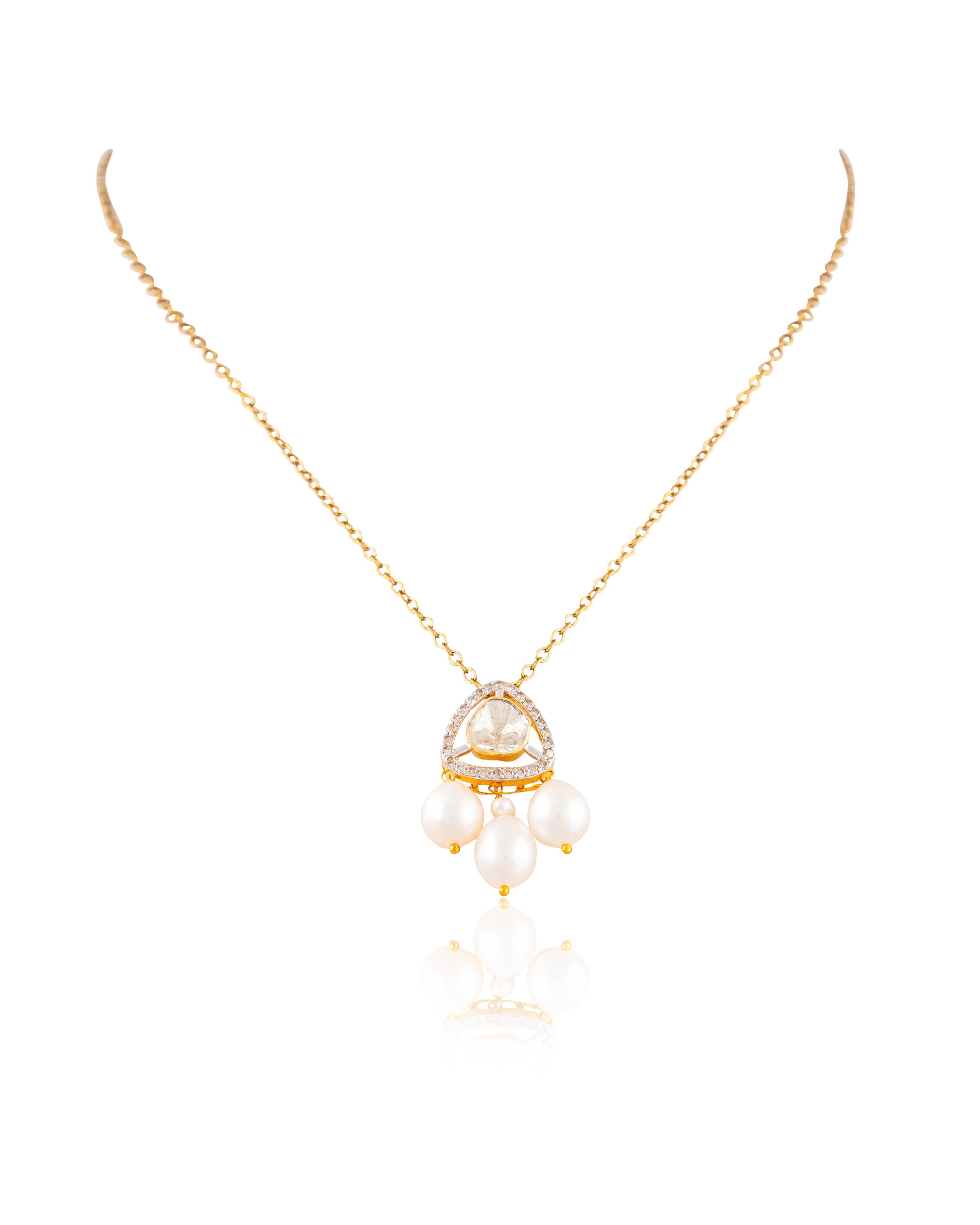 Kelly Pendant And Eqra Tops Polki And Diamond Set