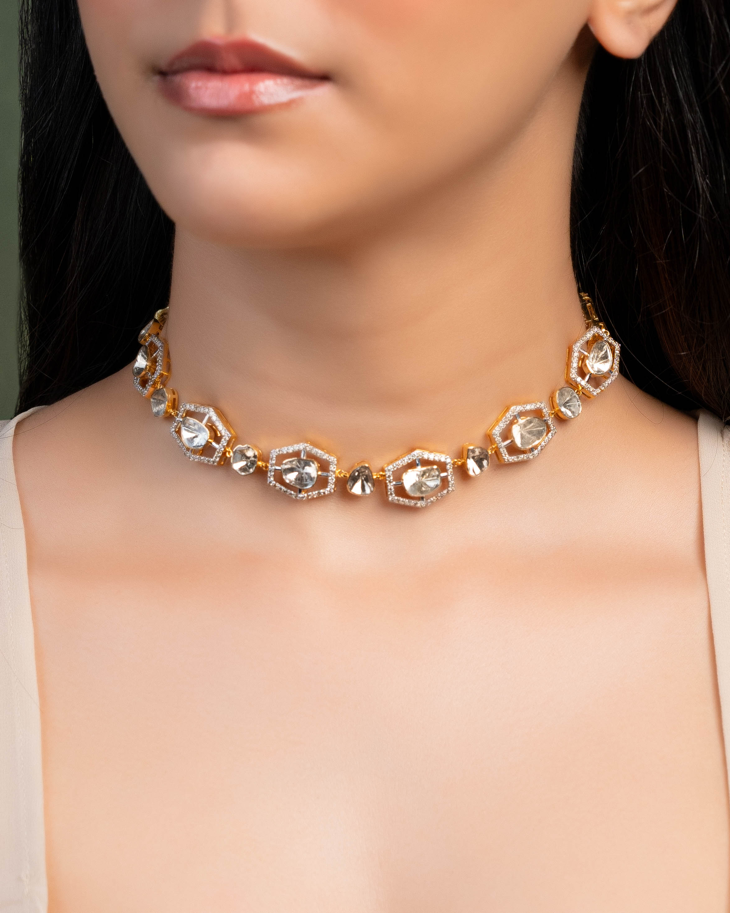 Kashish Polki And Diamond Choker