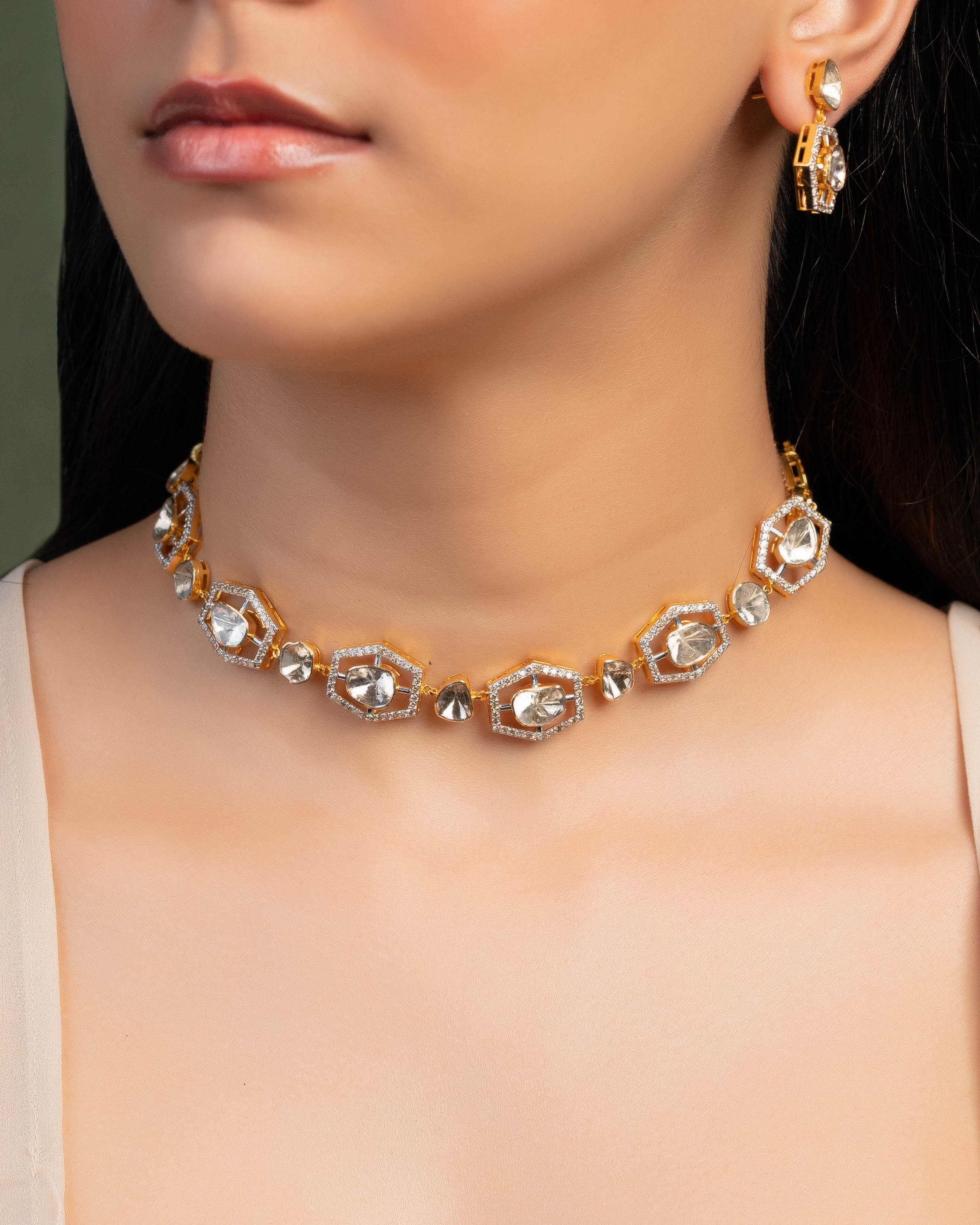 Kashish Polki And Diamond Choker