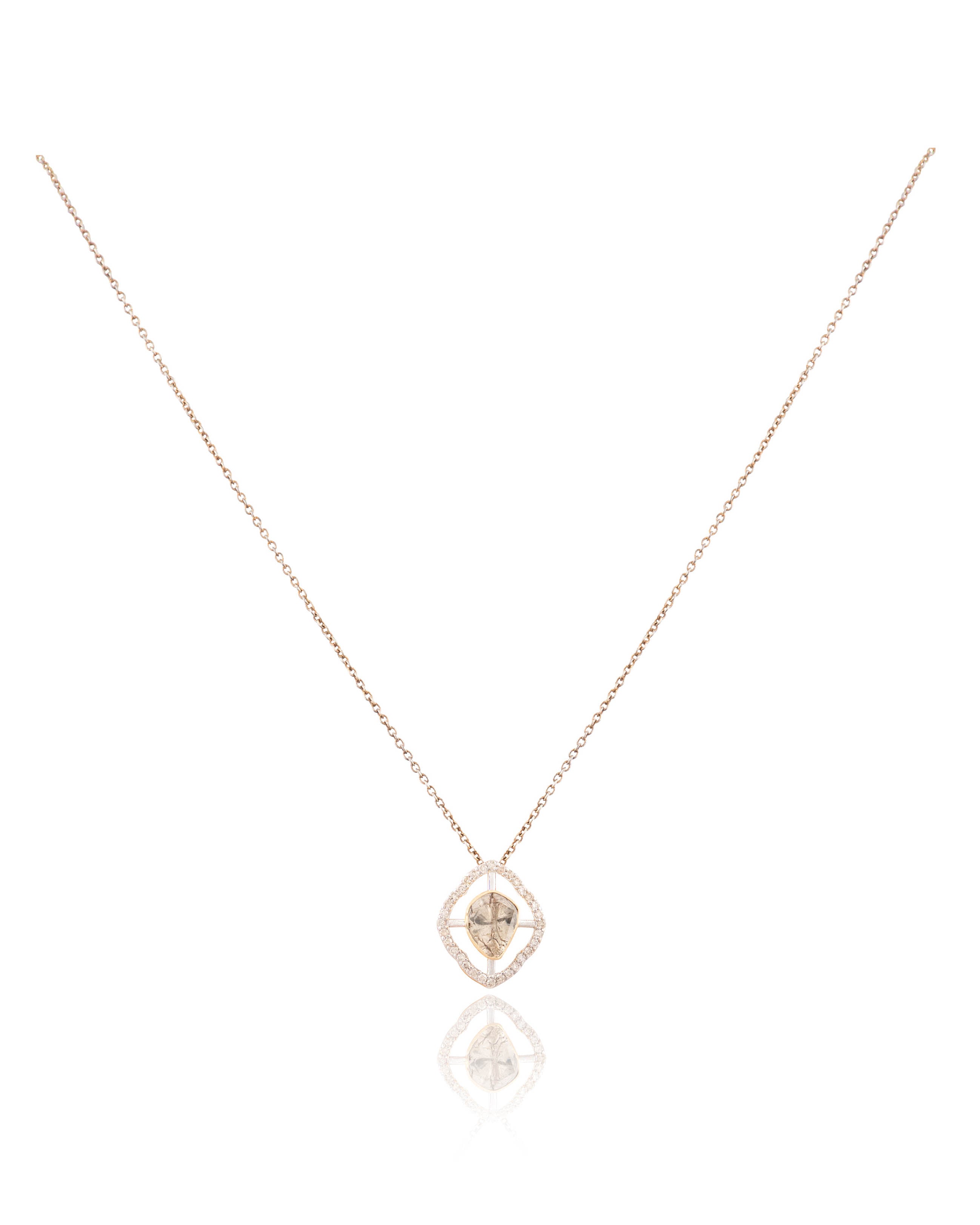 Veena Pendant And Akansha Tops Polki And Diamond Set