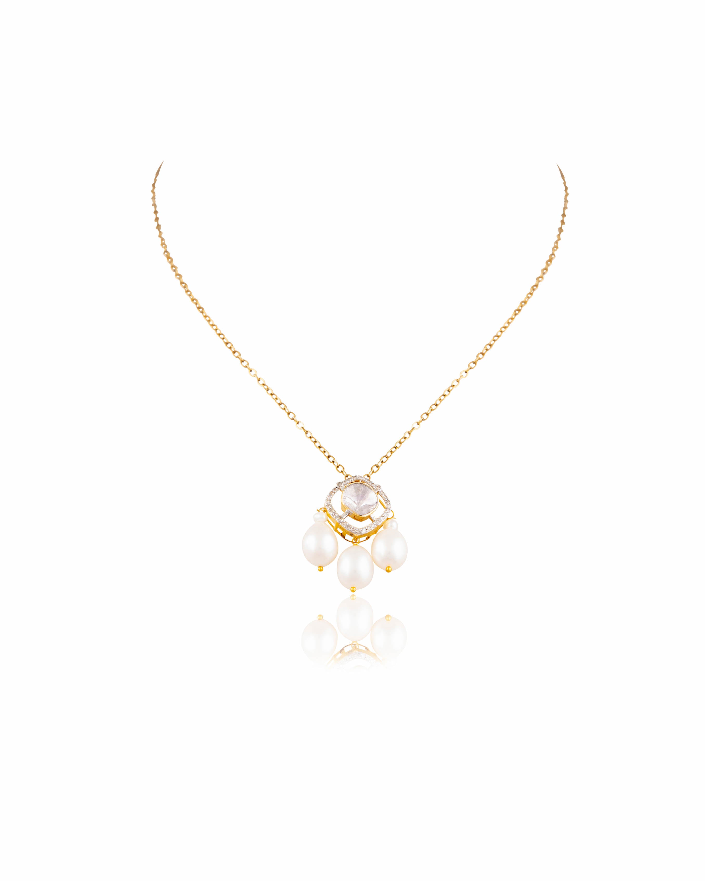 Nandini Polki And Diamond Pendant
