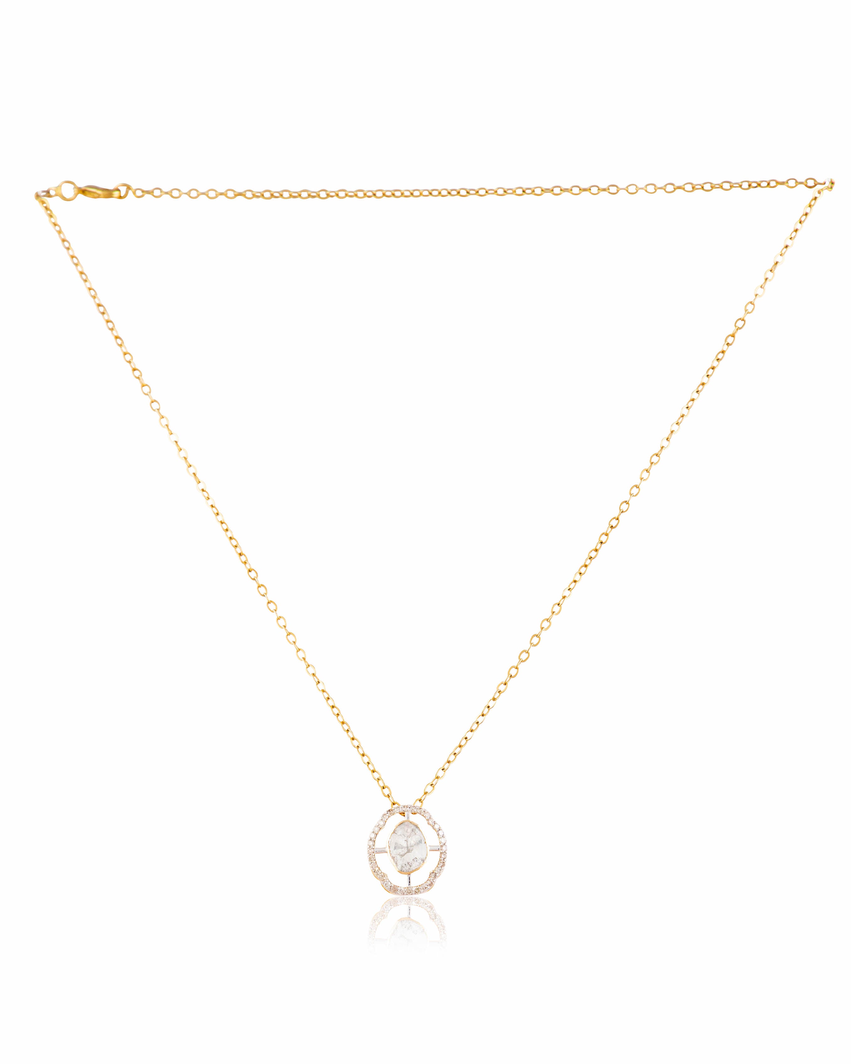 Ekta Polki And Diamond Pendant