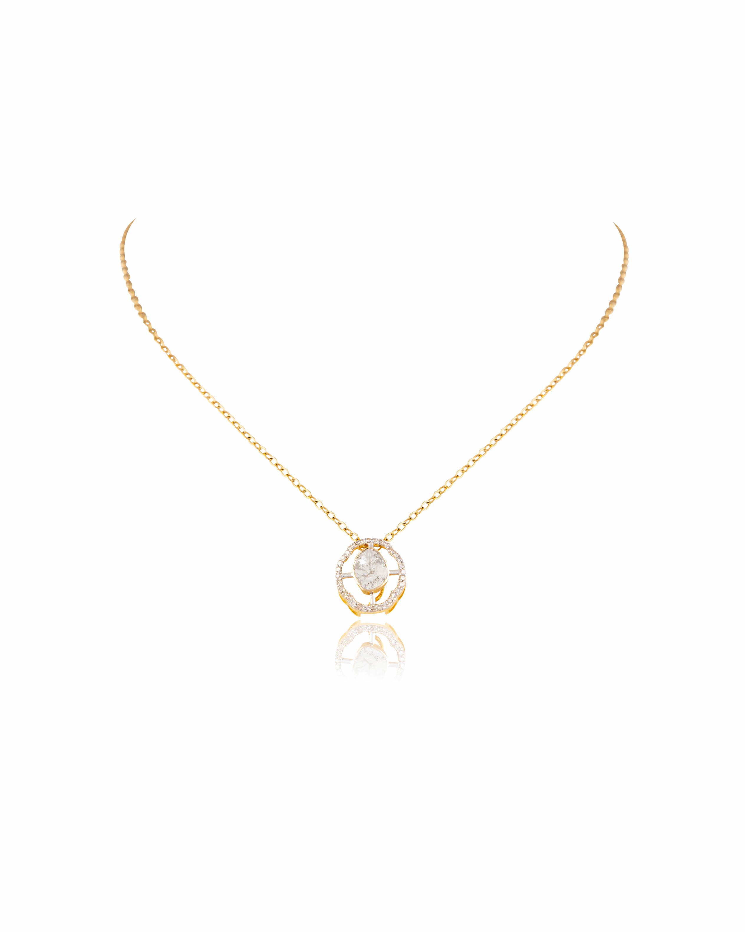 Ekta Polki And Diamond Pendant