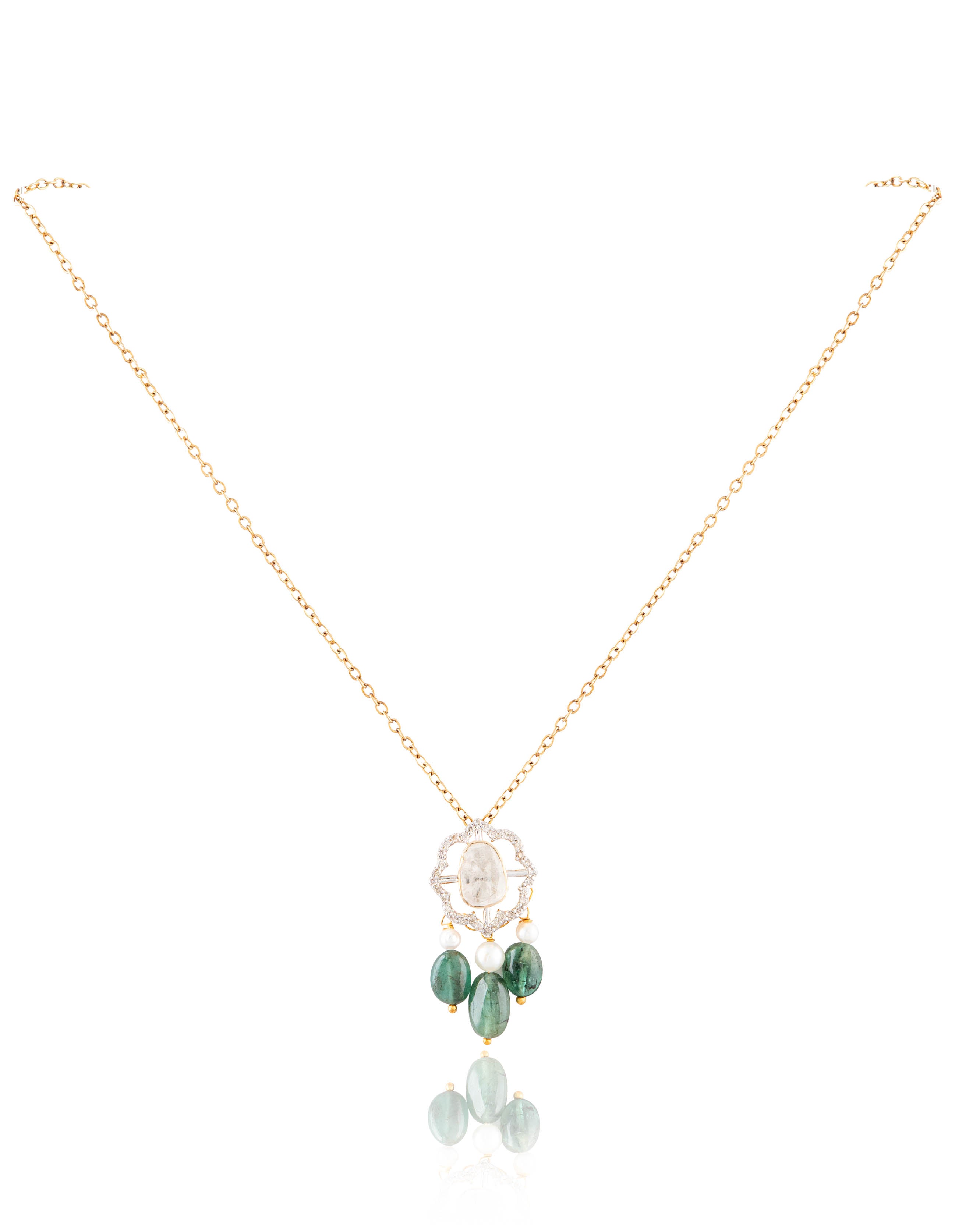 Sancheti Pendant And Anahita Tops Polki And Diamond Set