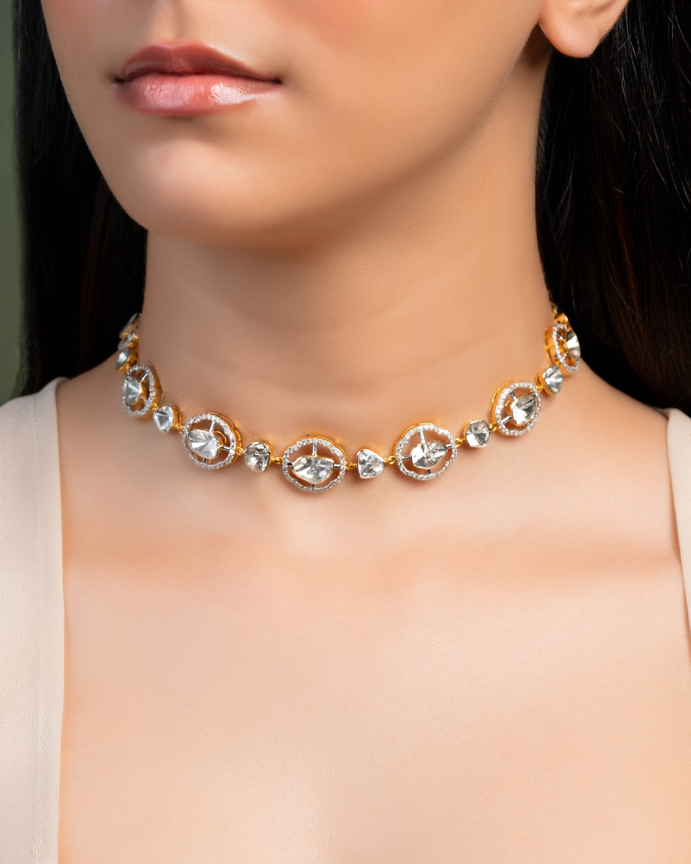 Swati Polki And Diamond Choker