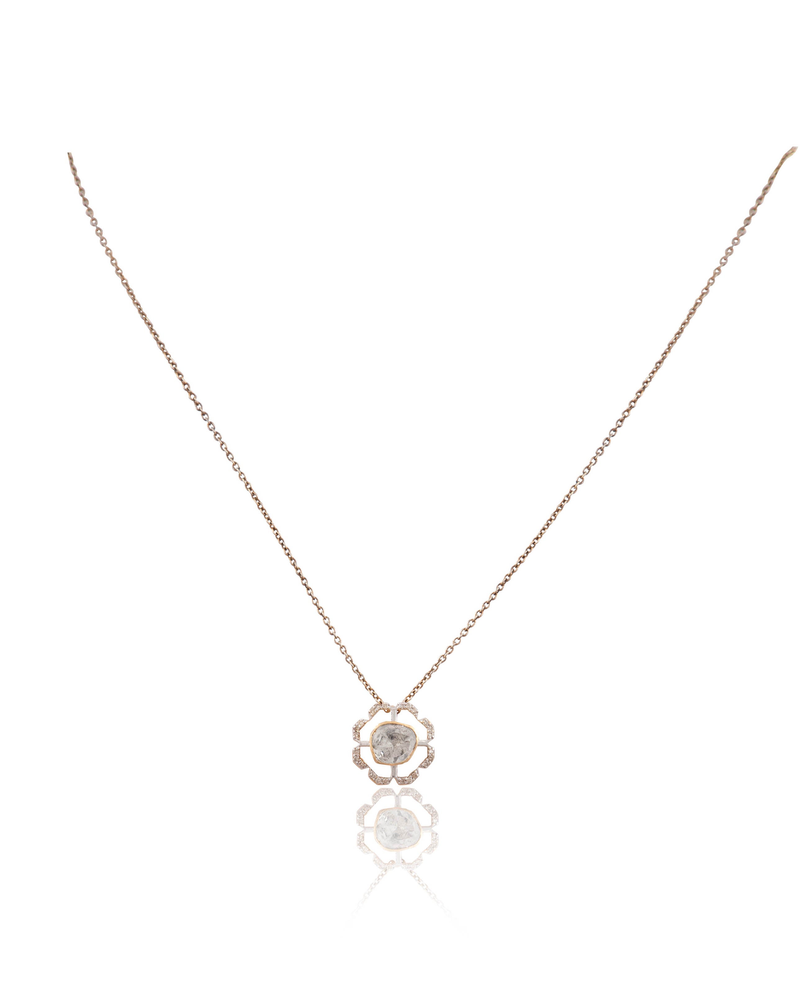 Maitri Pendant And Karina Tops Polki And Diamond Set