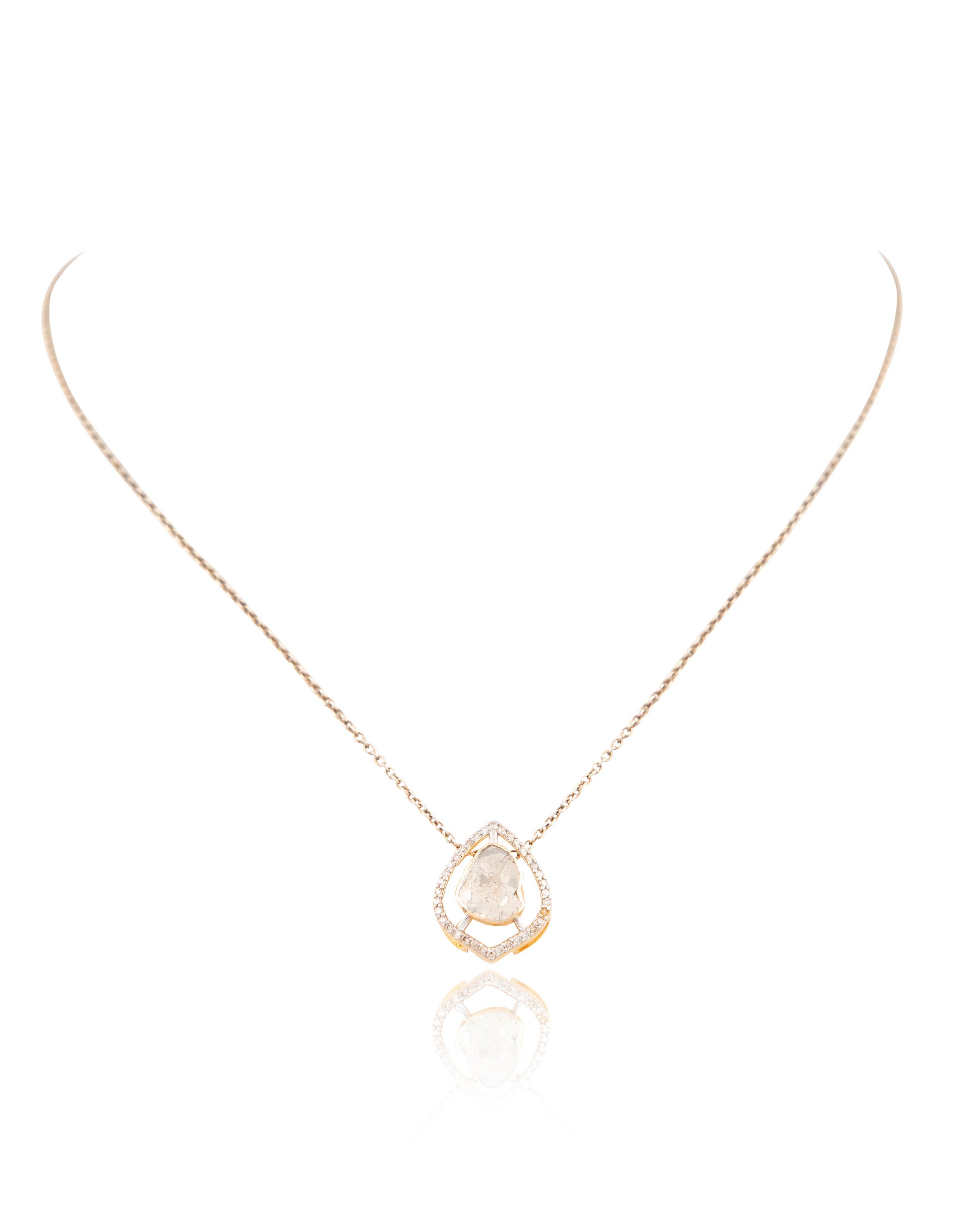 Jessica Pendant And Ria Tops Polki And Diamond Set