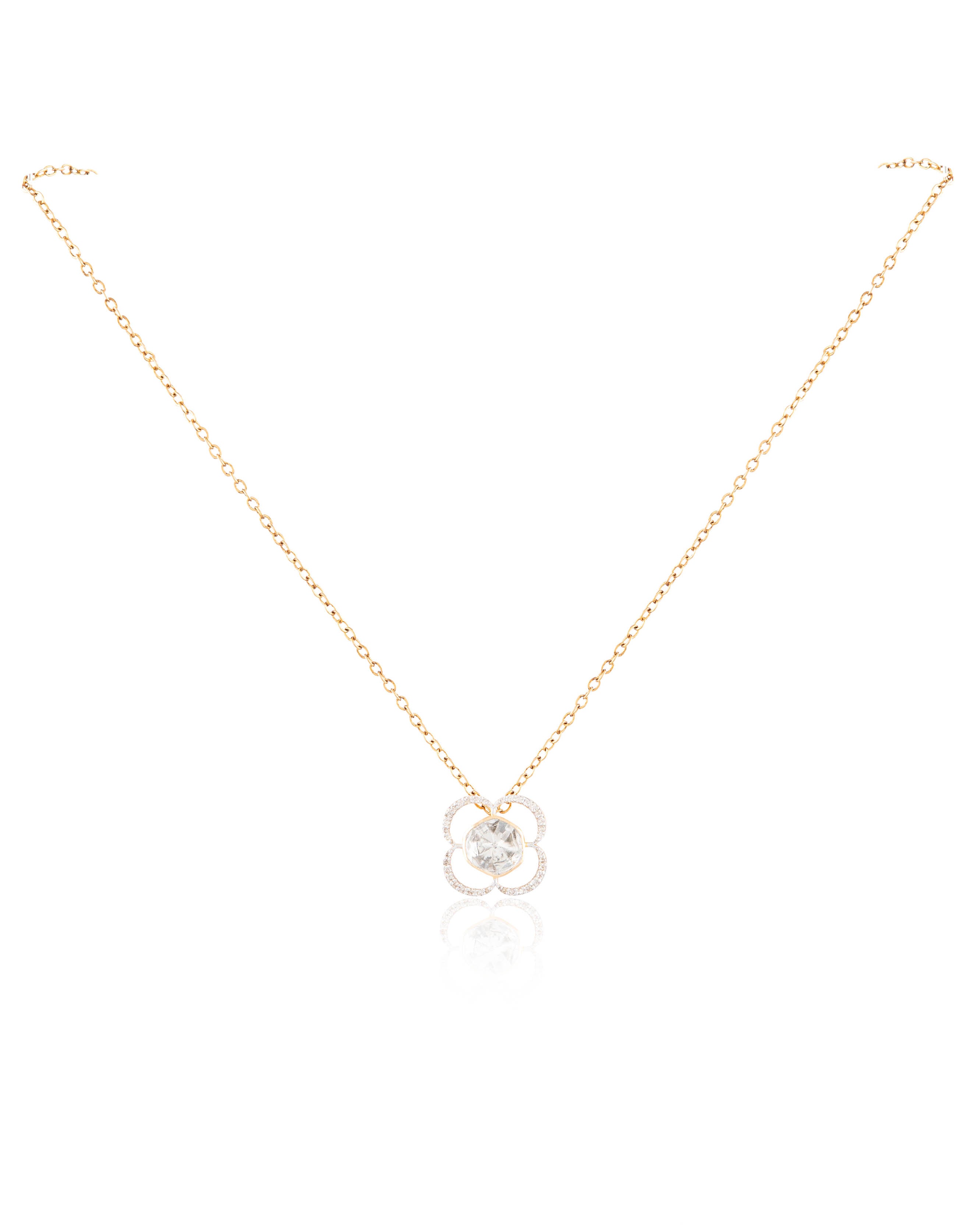 Sanchita Pendant And Pratyusha Tops Polki And Diamond Set