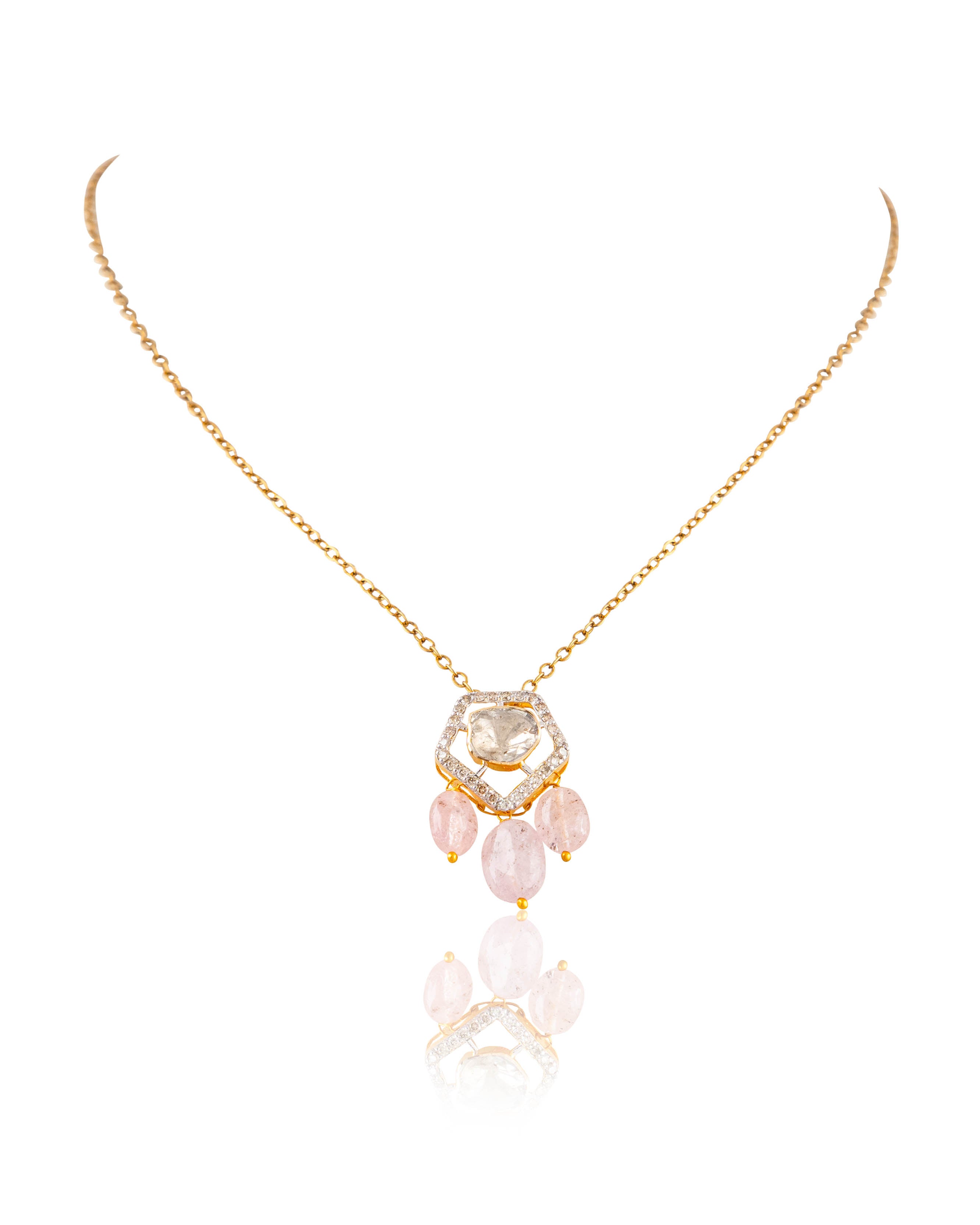 Valeria Pendant And Falguni Tops Polki And Diamond Set