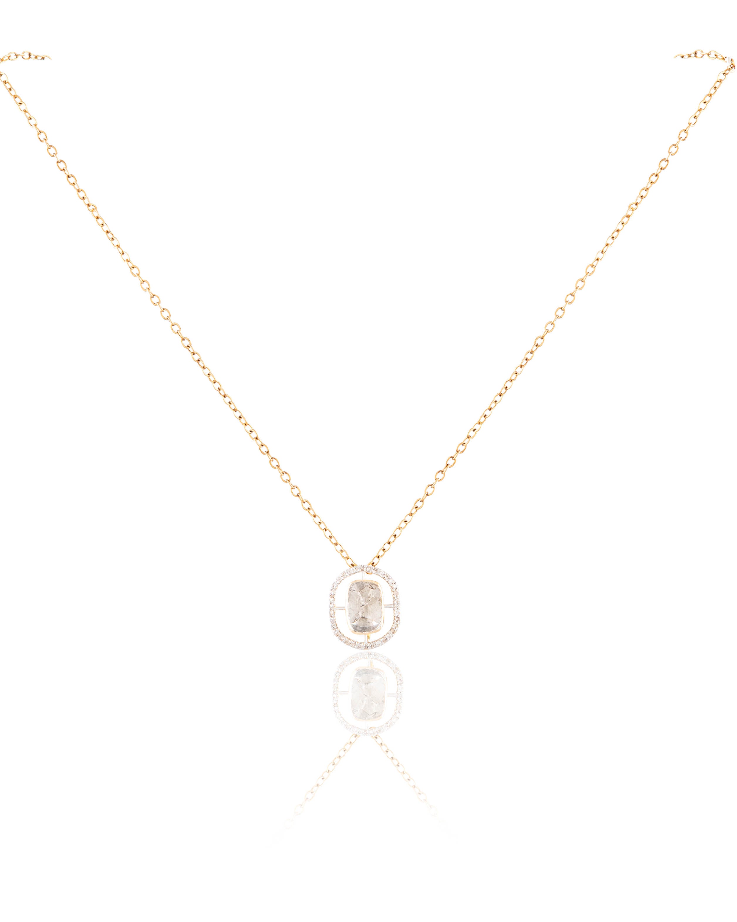 Medhya Pendant And Zohra Tops Polki And Diamond Set