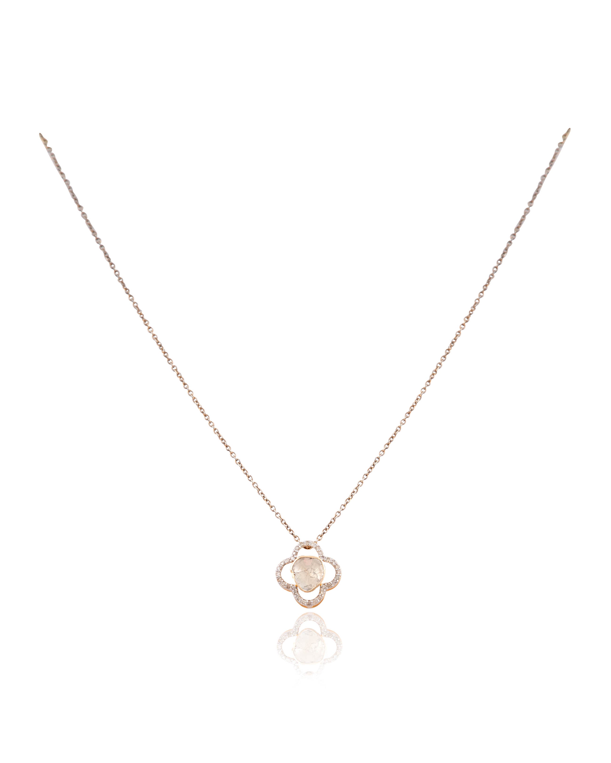 Aribha Pendant And Aashi Tops Polki And Diamond Set