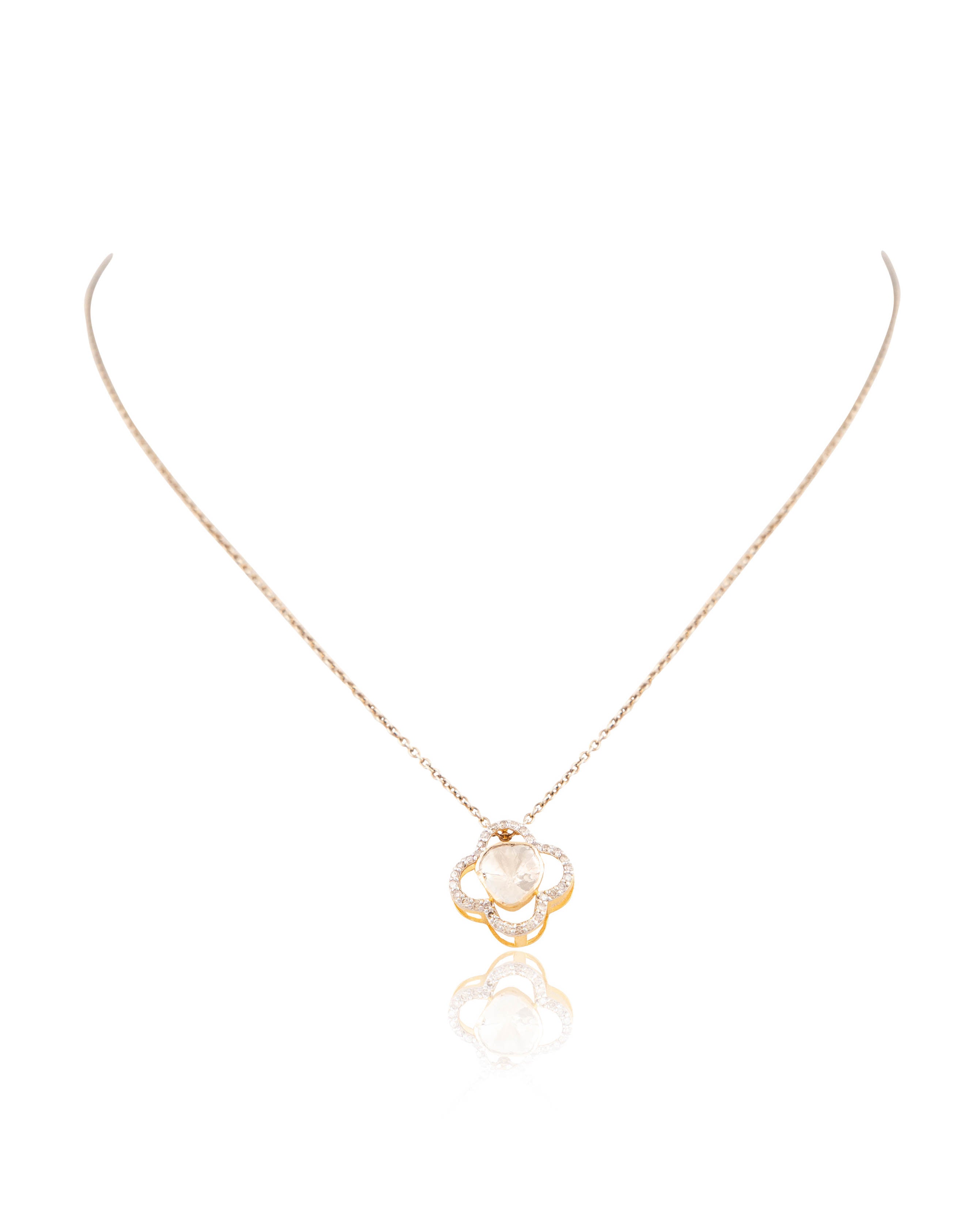 Aribha Polki And Diamond Pendant