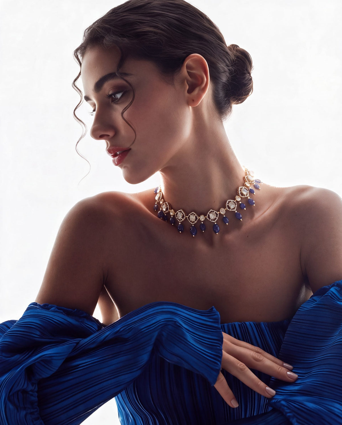 Priyanka Polki And Diamond Choker