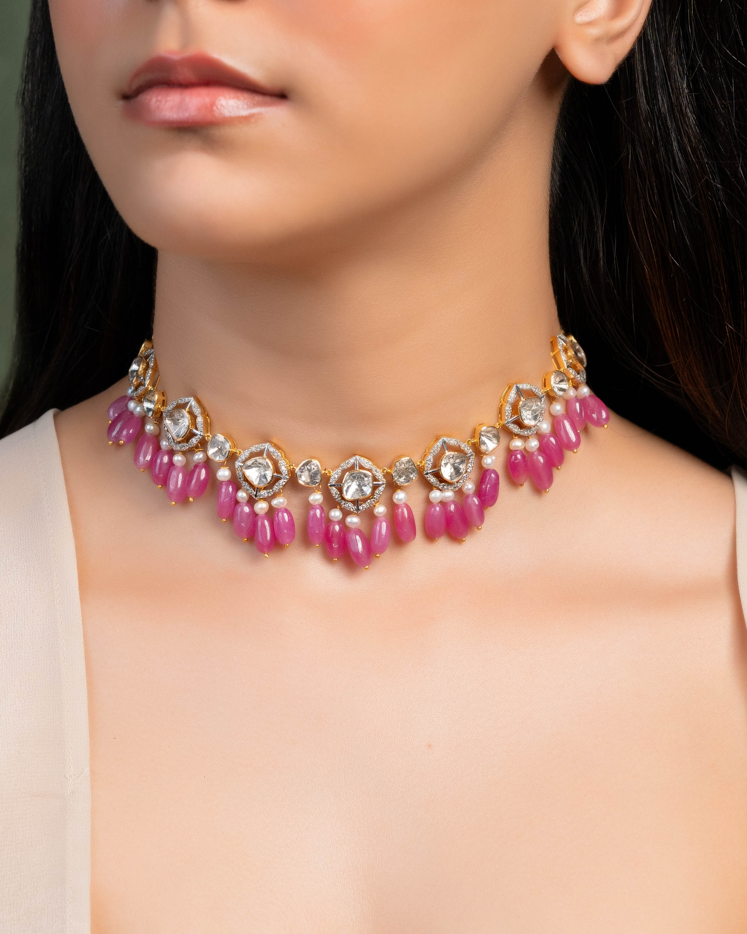 Latika Polki And Diamond Choker
