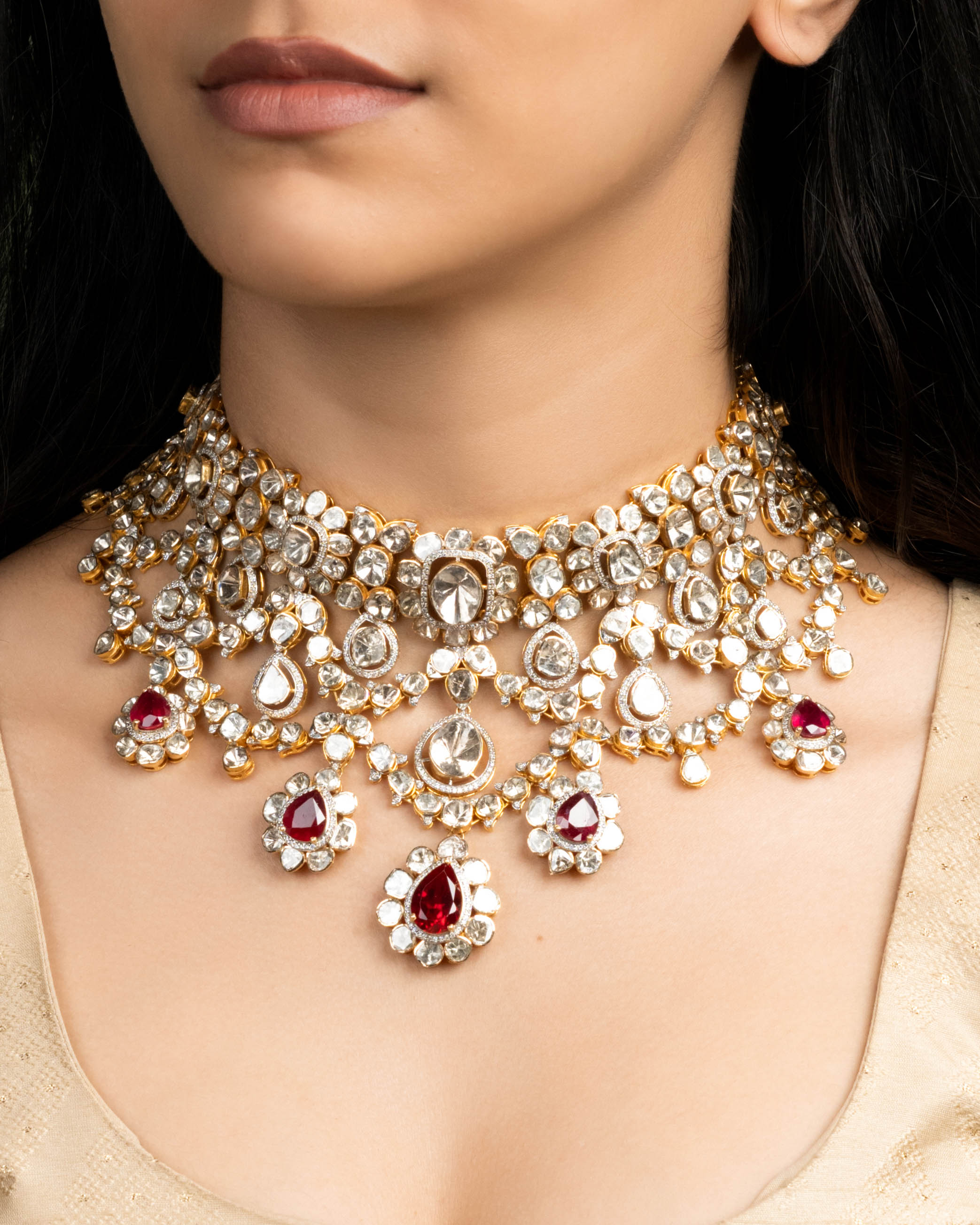 Vrishaa Polki And Diamond Necklace