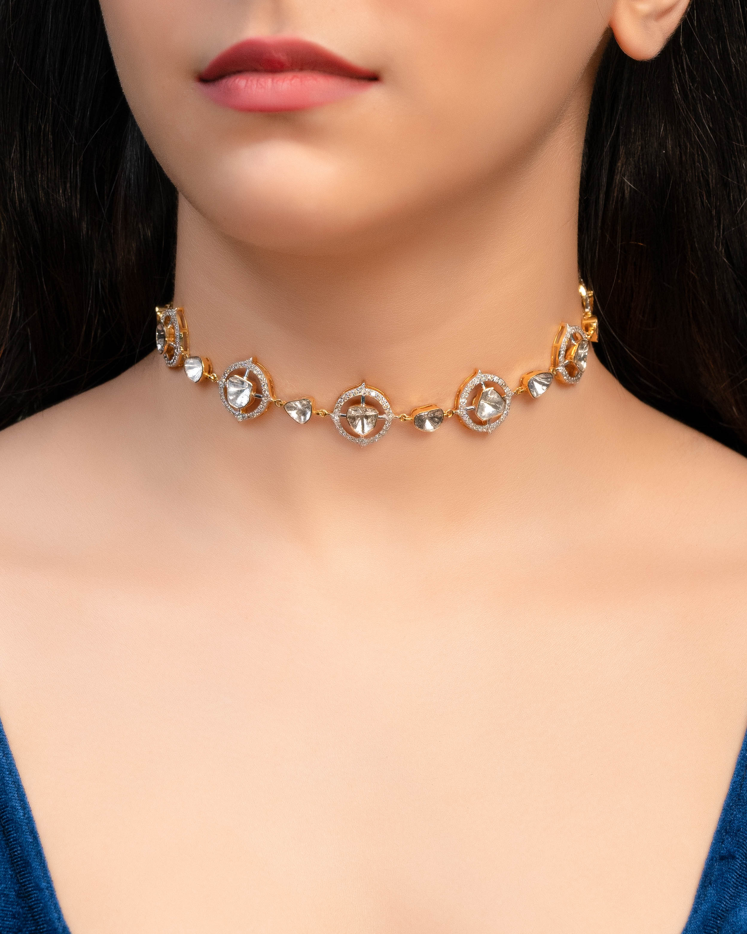 Preksha Polki And Diamond Choker