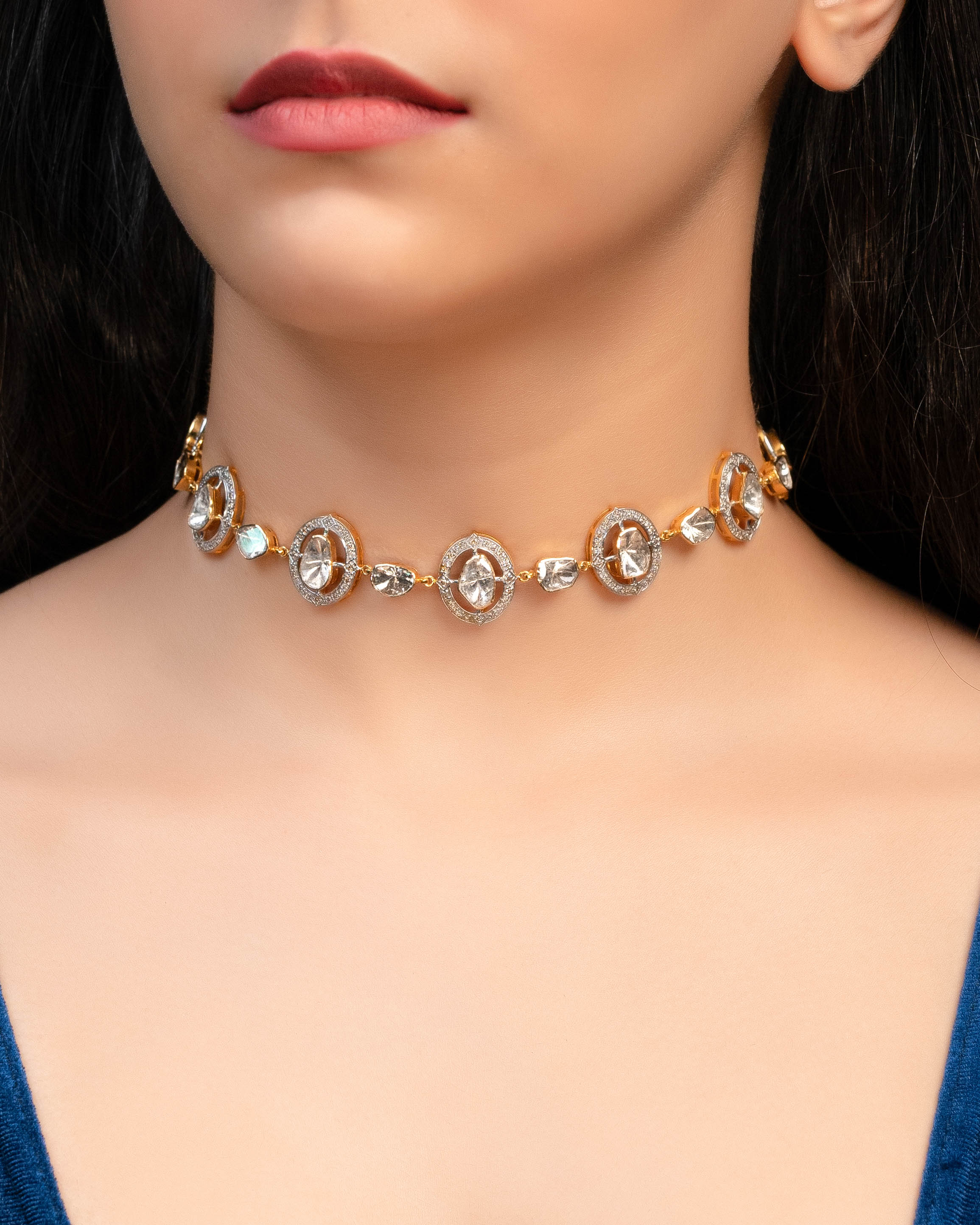 Humaira Polki And Diamond Choker