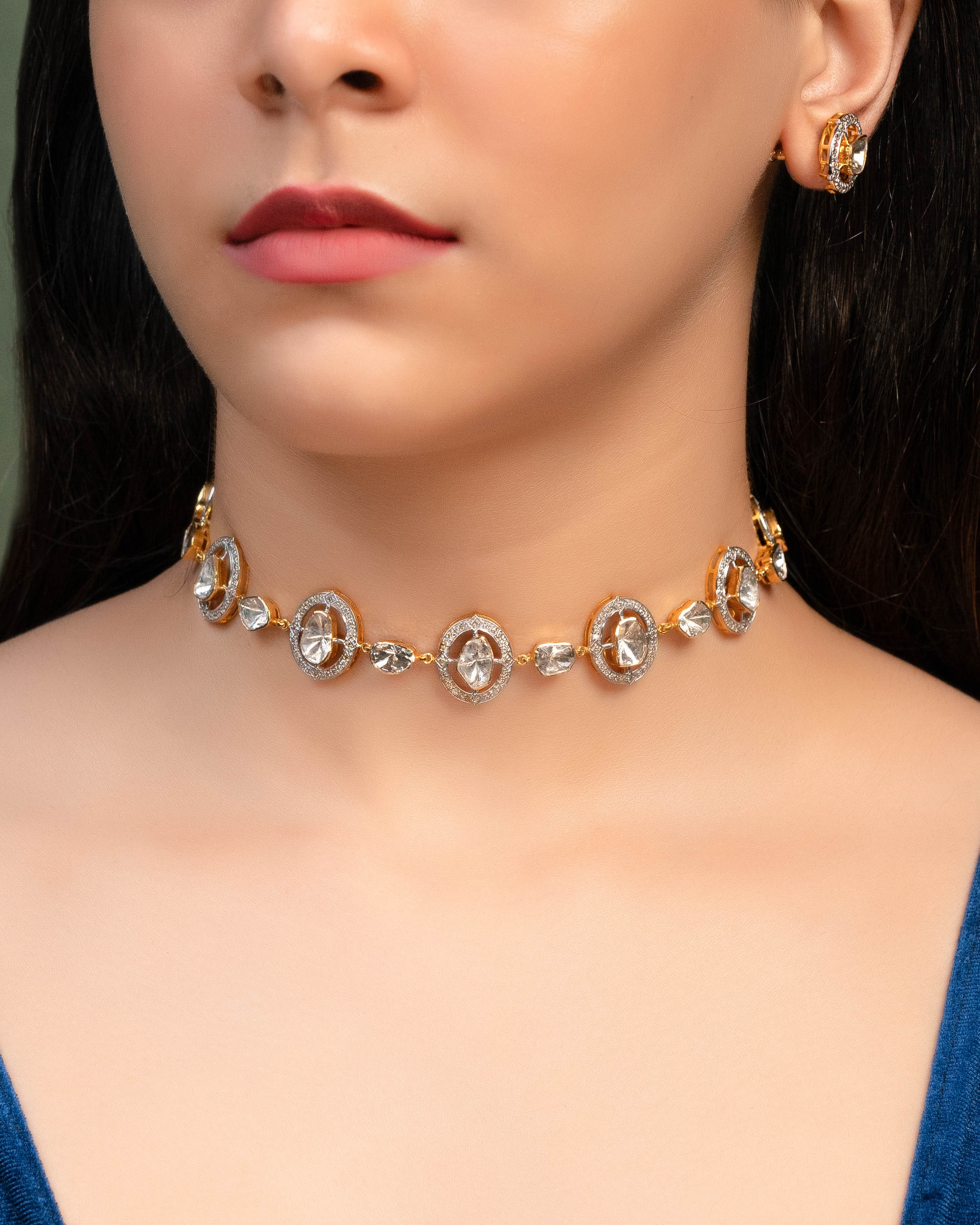 Humaira Polki And Diamond Choker