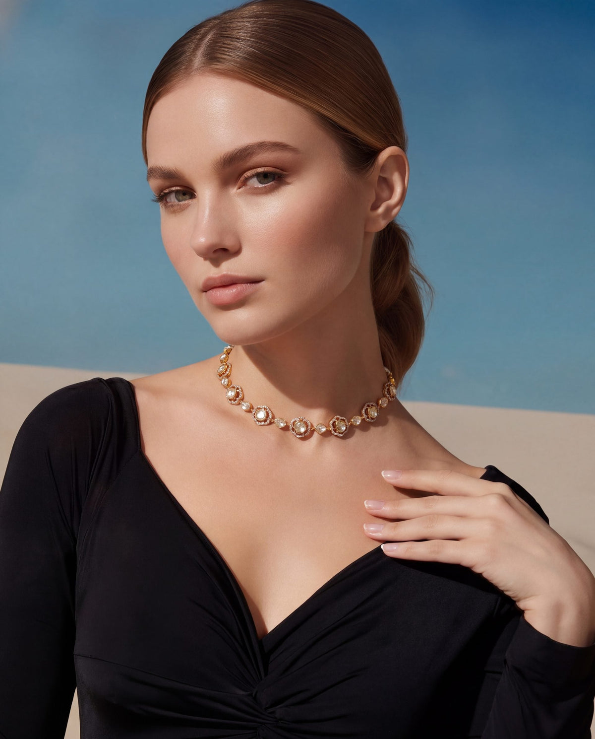 Arpita Polki And Diamond Choker