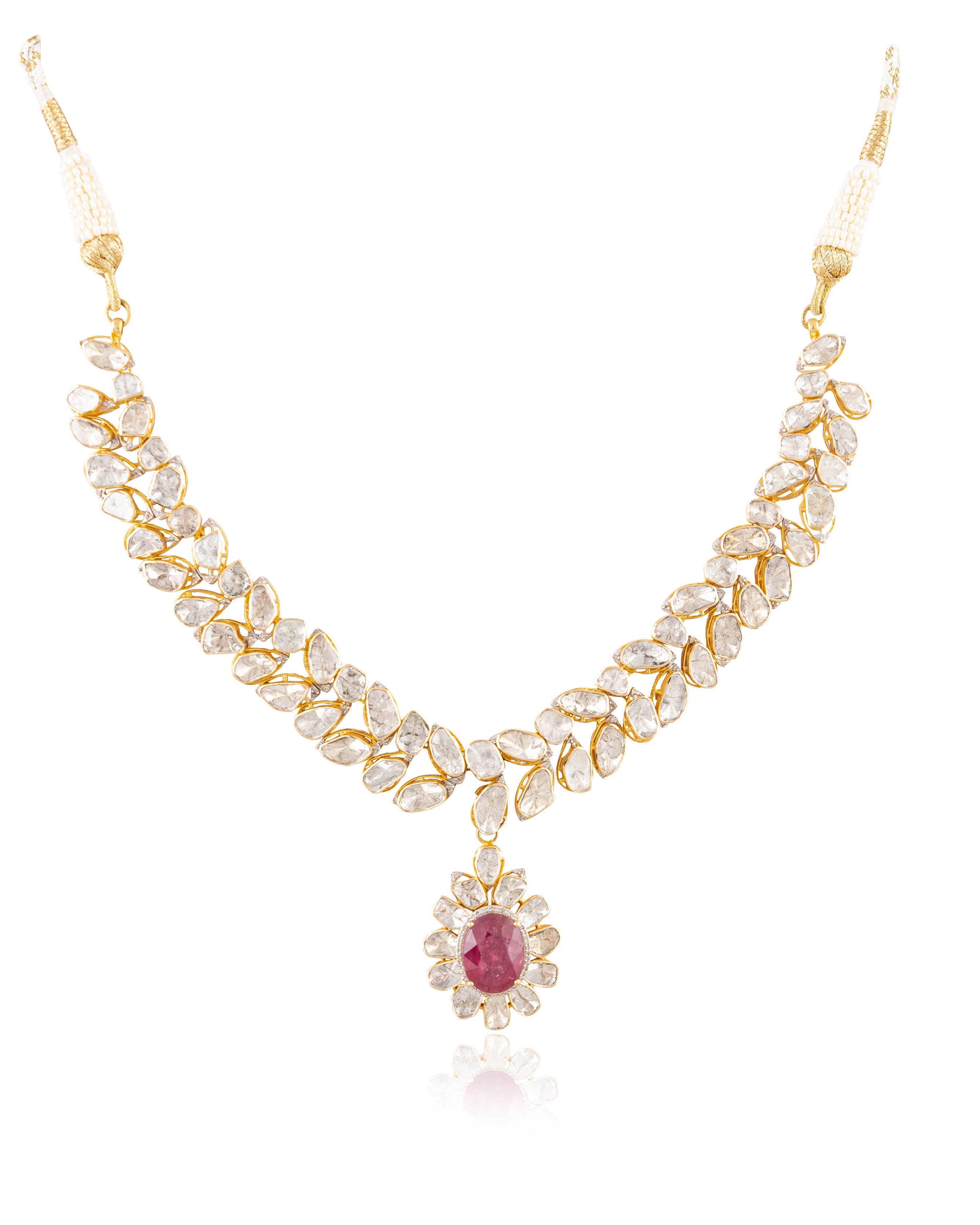 Tina Polki And Diamond Necklace