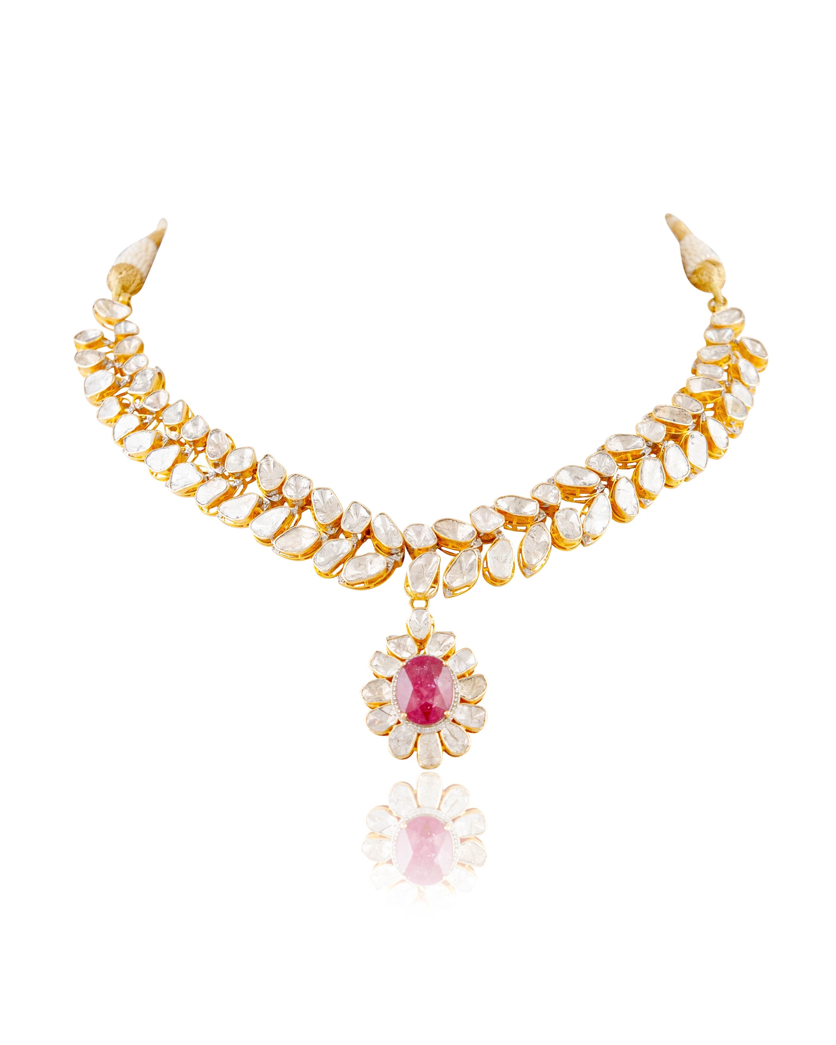 Tina Polki And Diamond Necklace